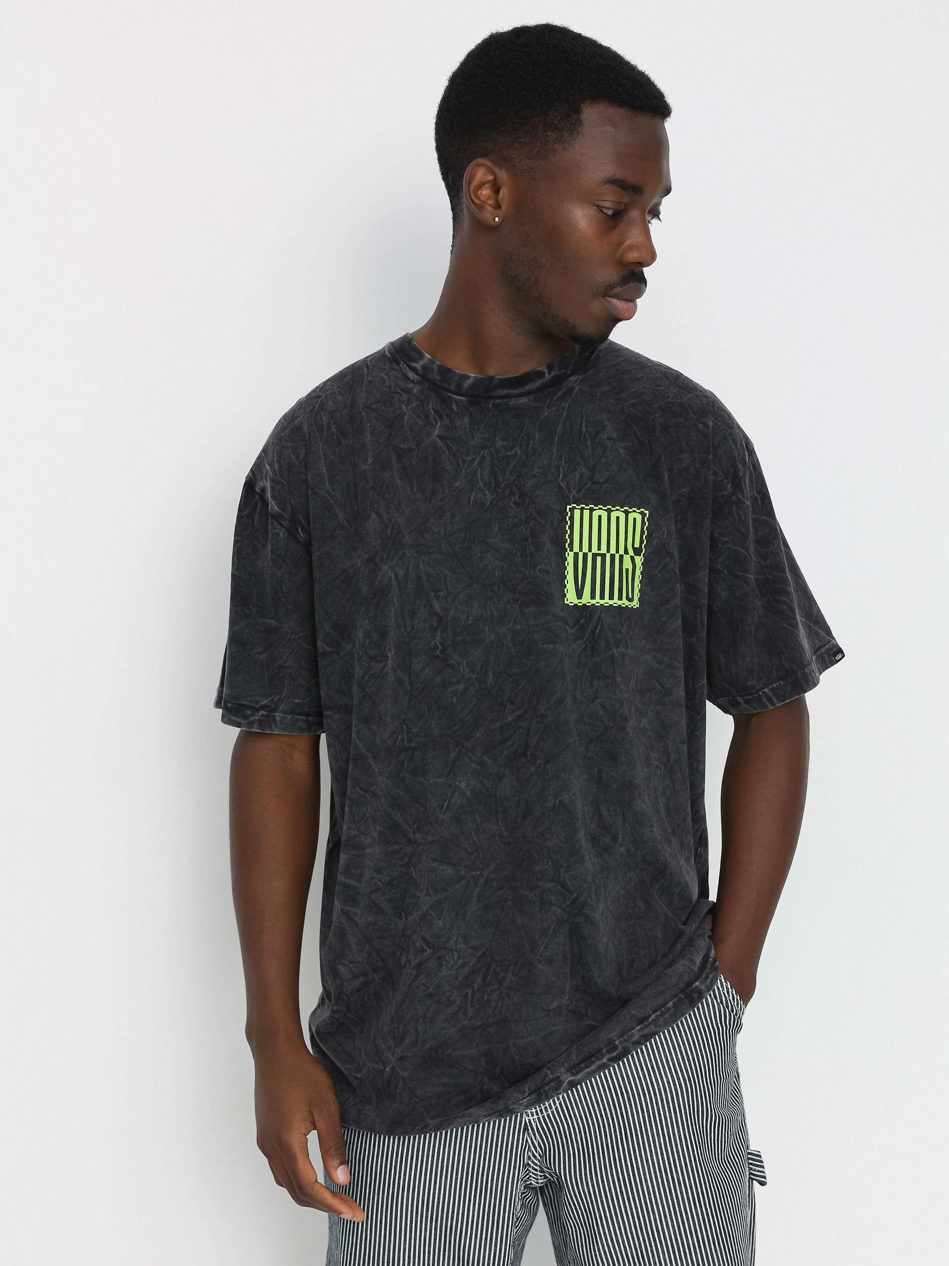 Vans Stacked Tie Dye Logo póló (black)