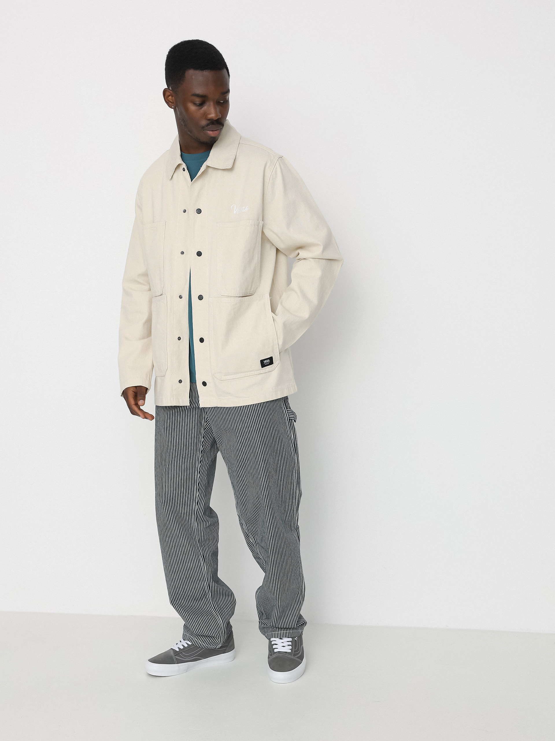 Vans Hickory Stripe Drill Chore Coat Dzseki (natural)