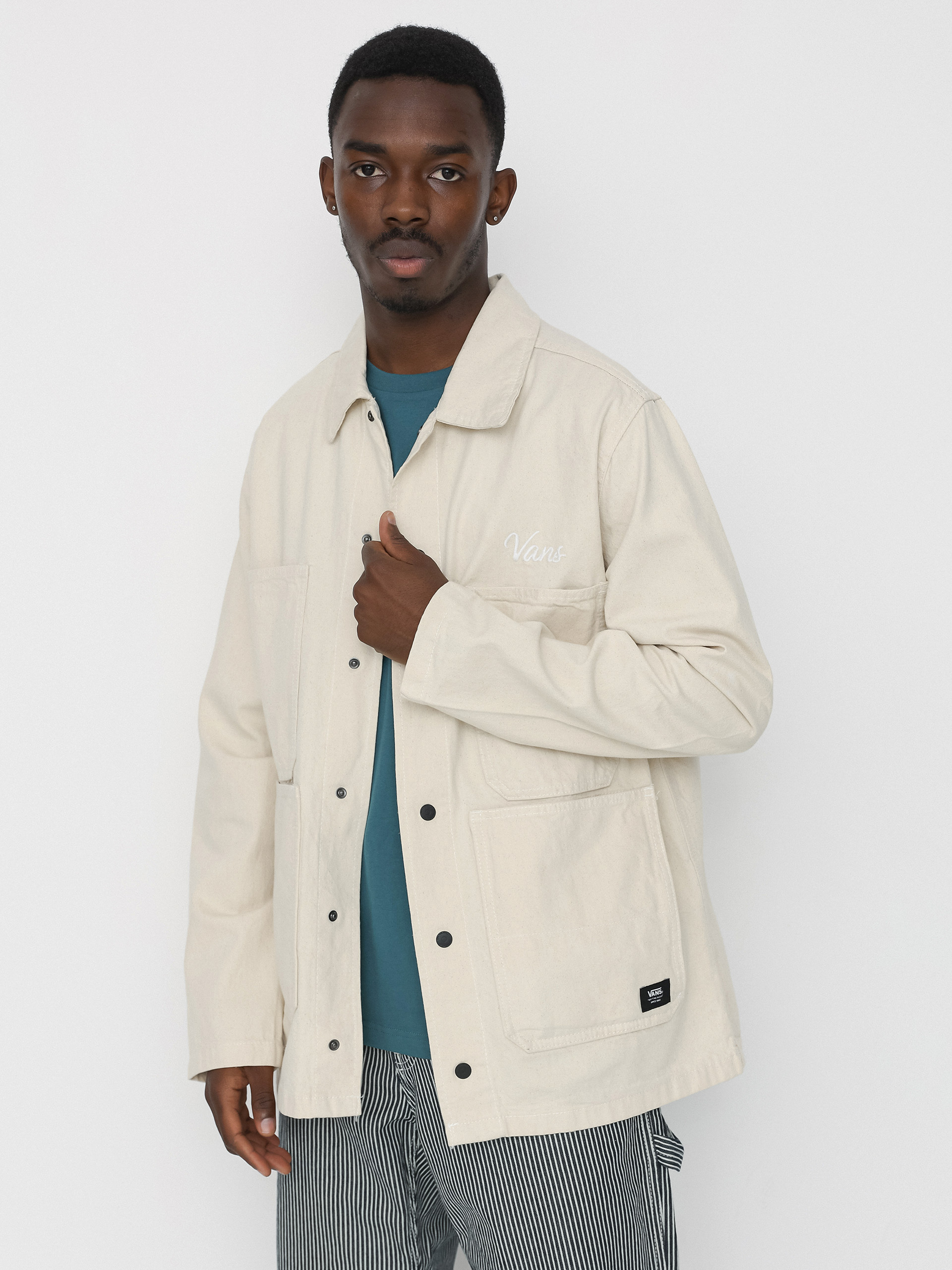 Vans Hickory Stripe Drill Chore Coat Dzseki (natural)