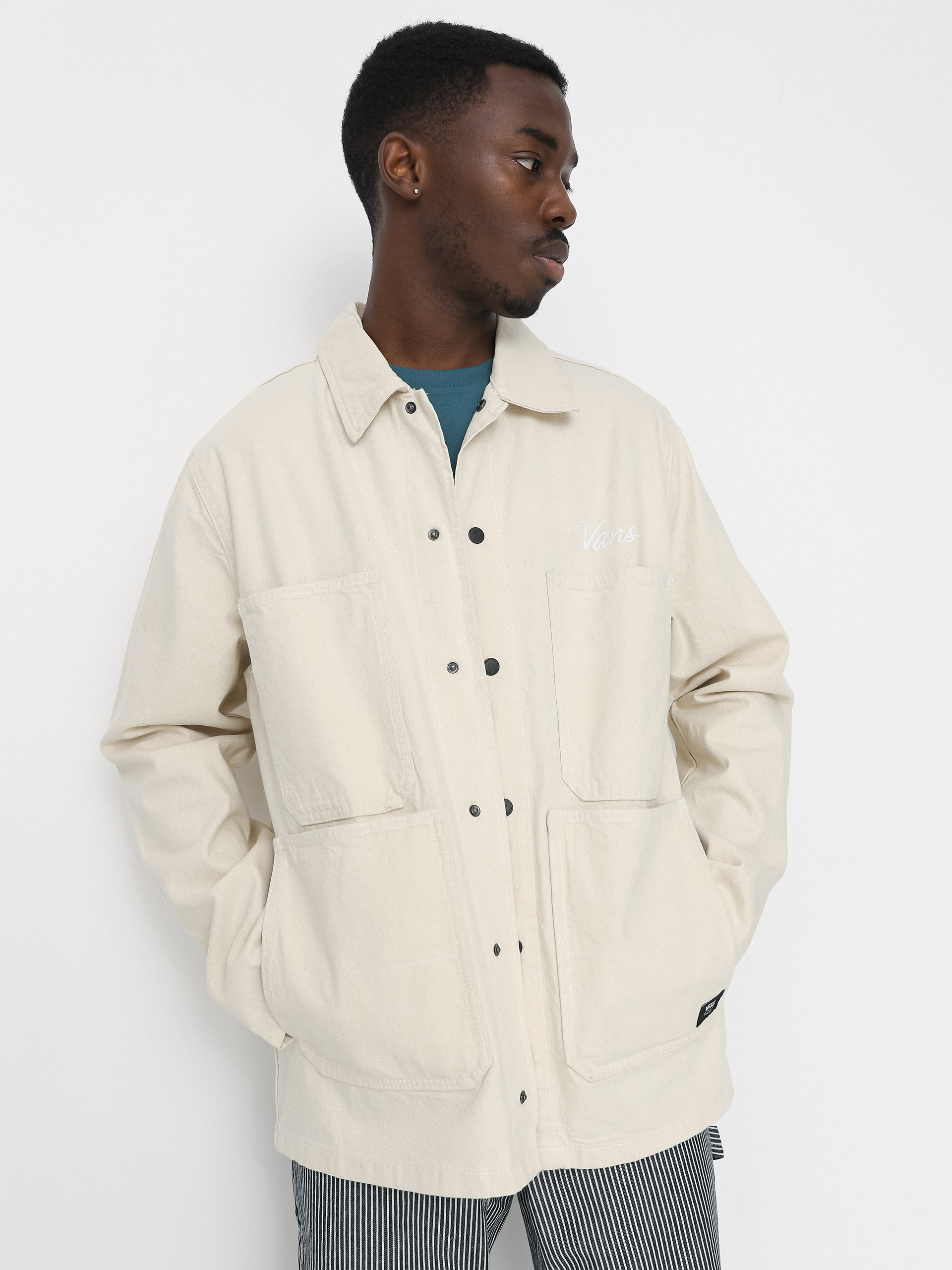 Vans Hickory Stripe Drill Chore Coat Dzseki (natural)