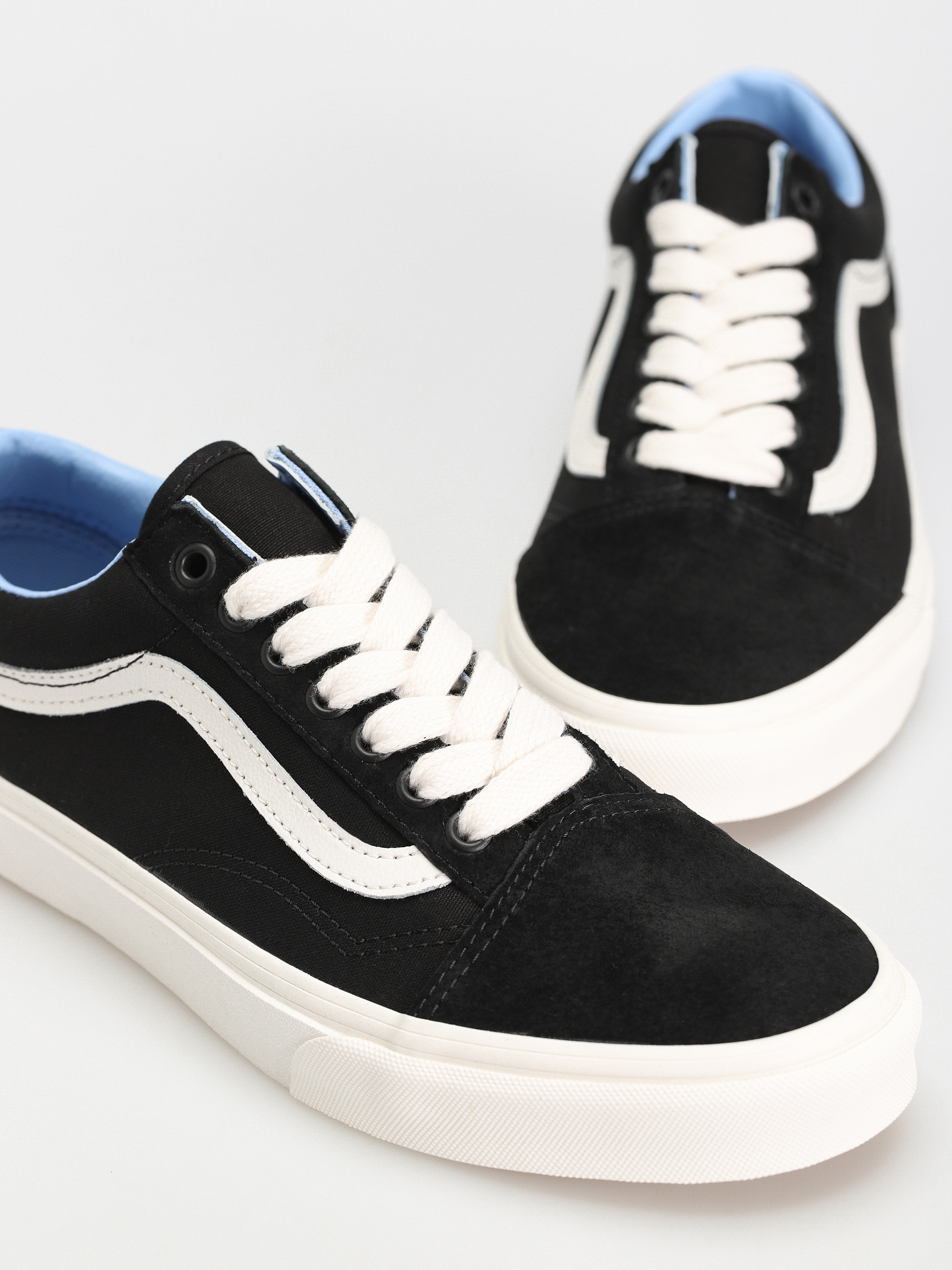 Vans Old Skool Cipők (oversized lace black/light blue)