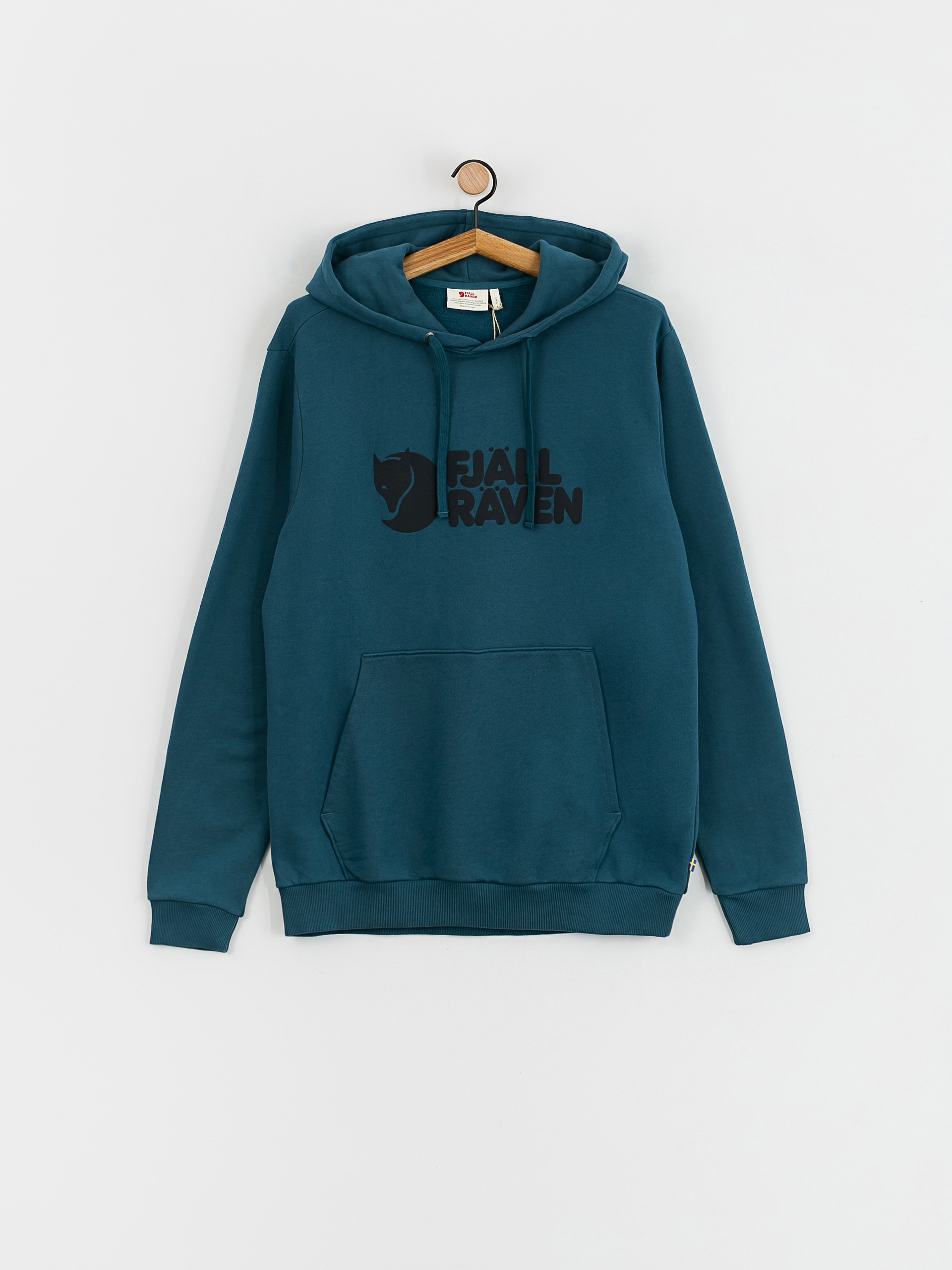 Fjallraven Logo HD Kapucnis pulóver (deep sea)