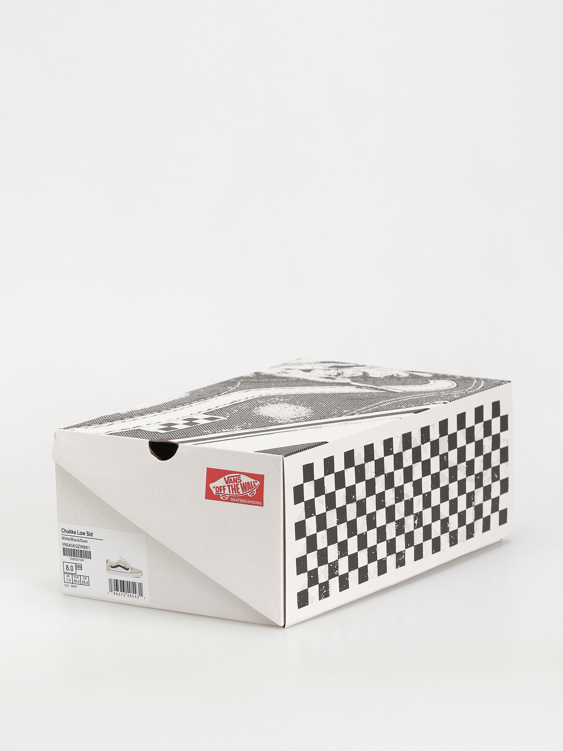 Vans Chukka Low Sidestripe Cipők (white/black/gum)