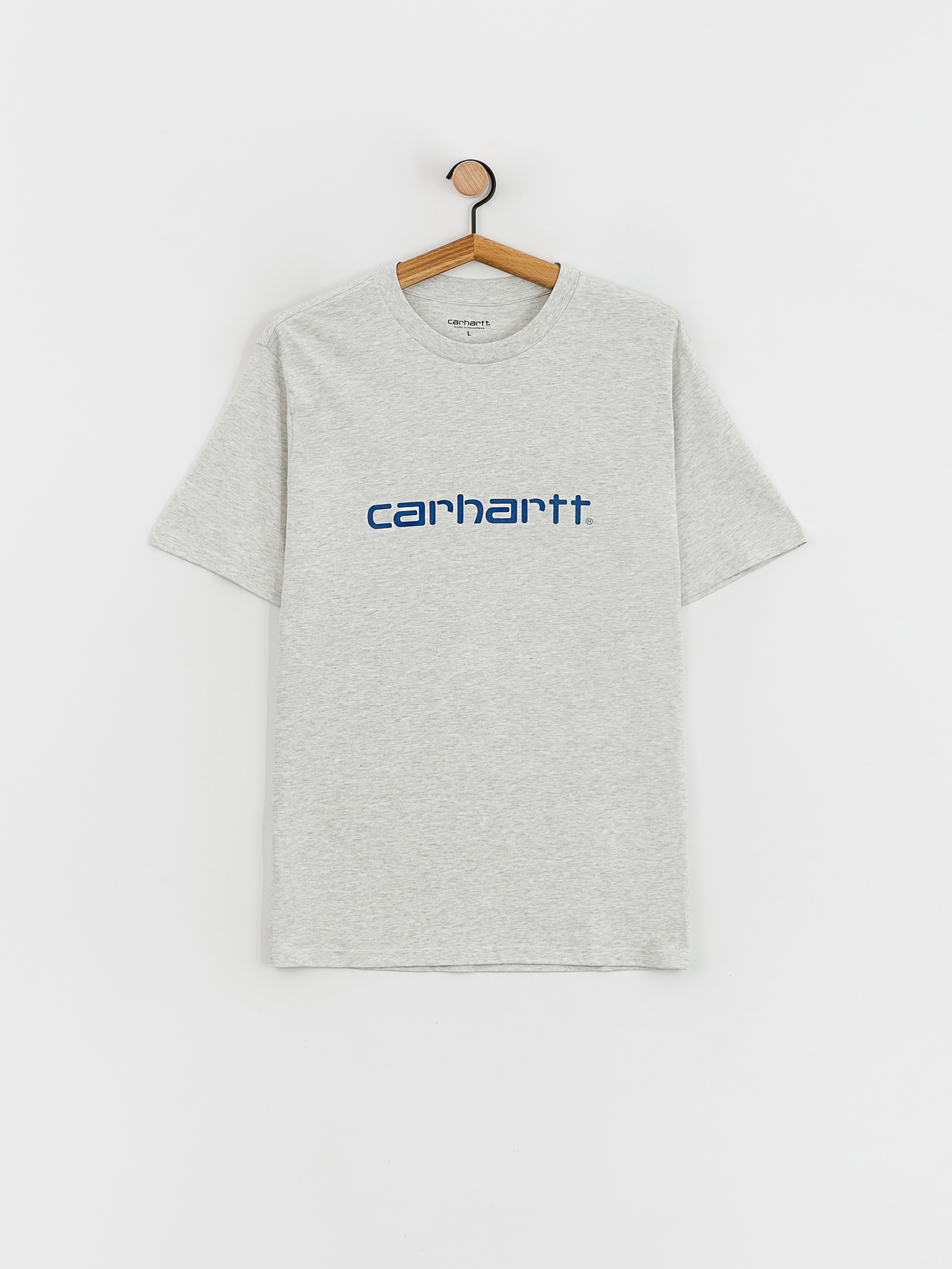 Carhartt WIP Script póló (ash heather/liberty)