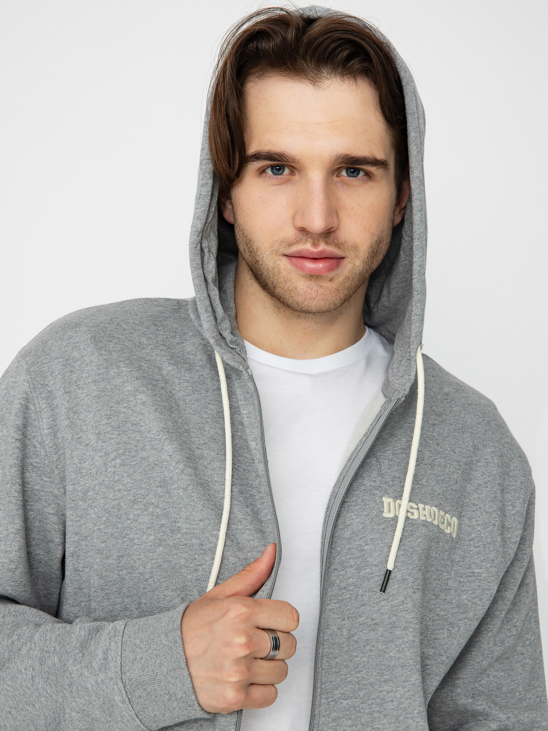 DC Baseline ZHD Kapucnis pulóver (medium grey heather)