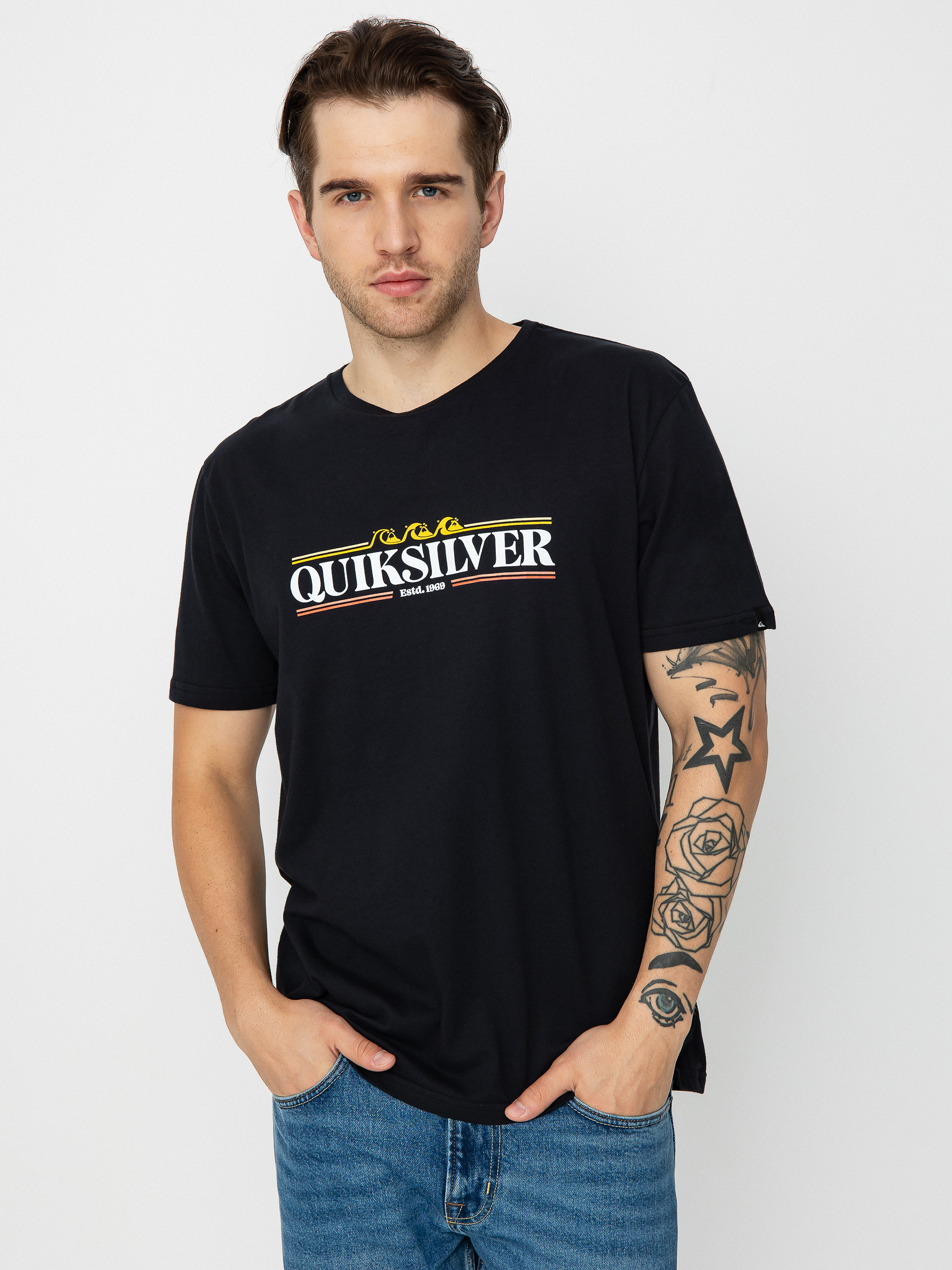 Quiksilver Gradient Line póló (black)