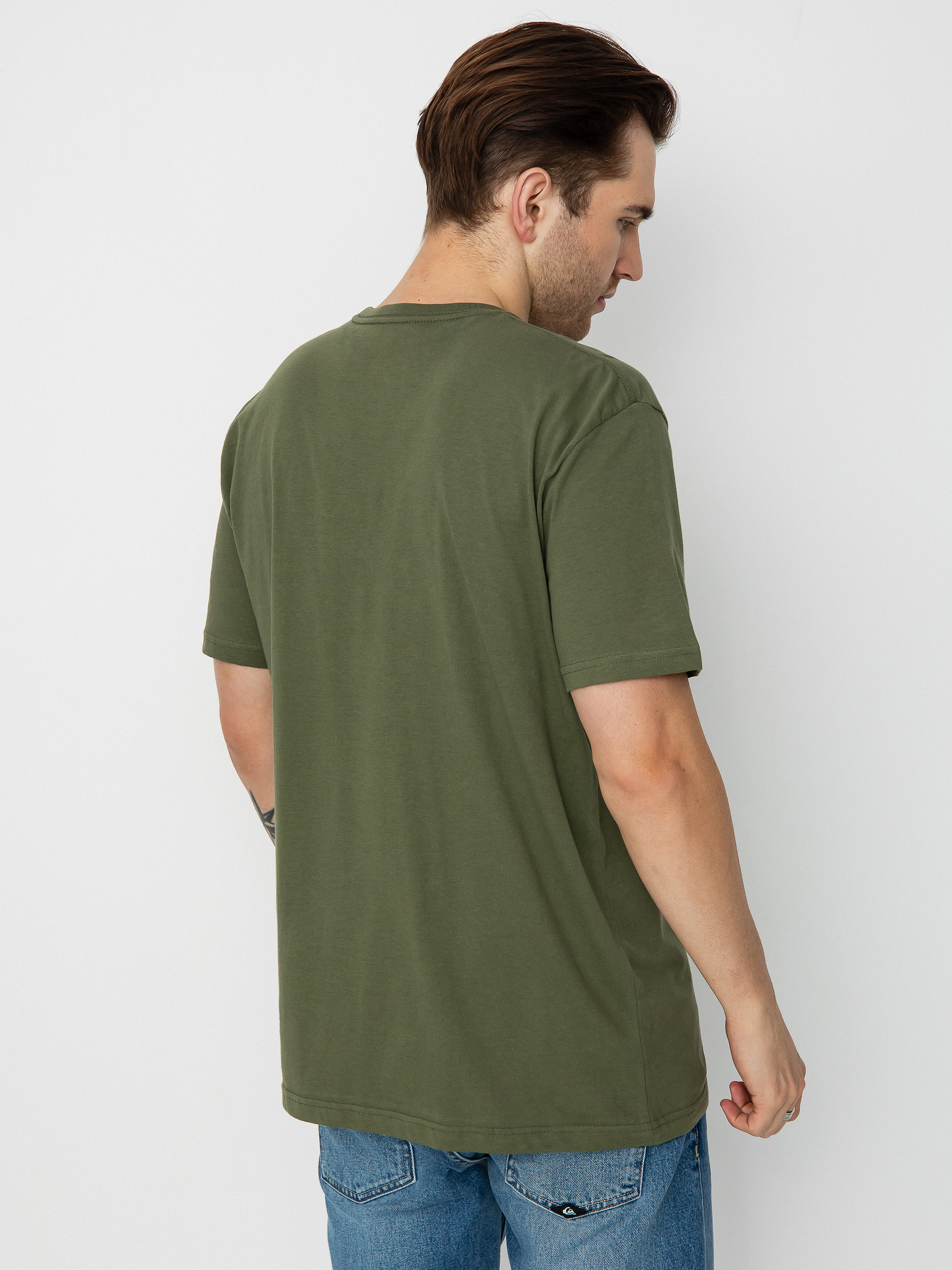 Quiksilver Circled Script Front póló (four leaf clover)