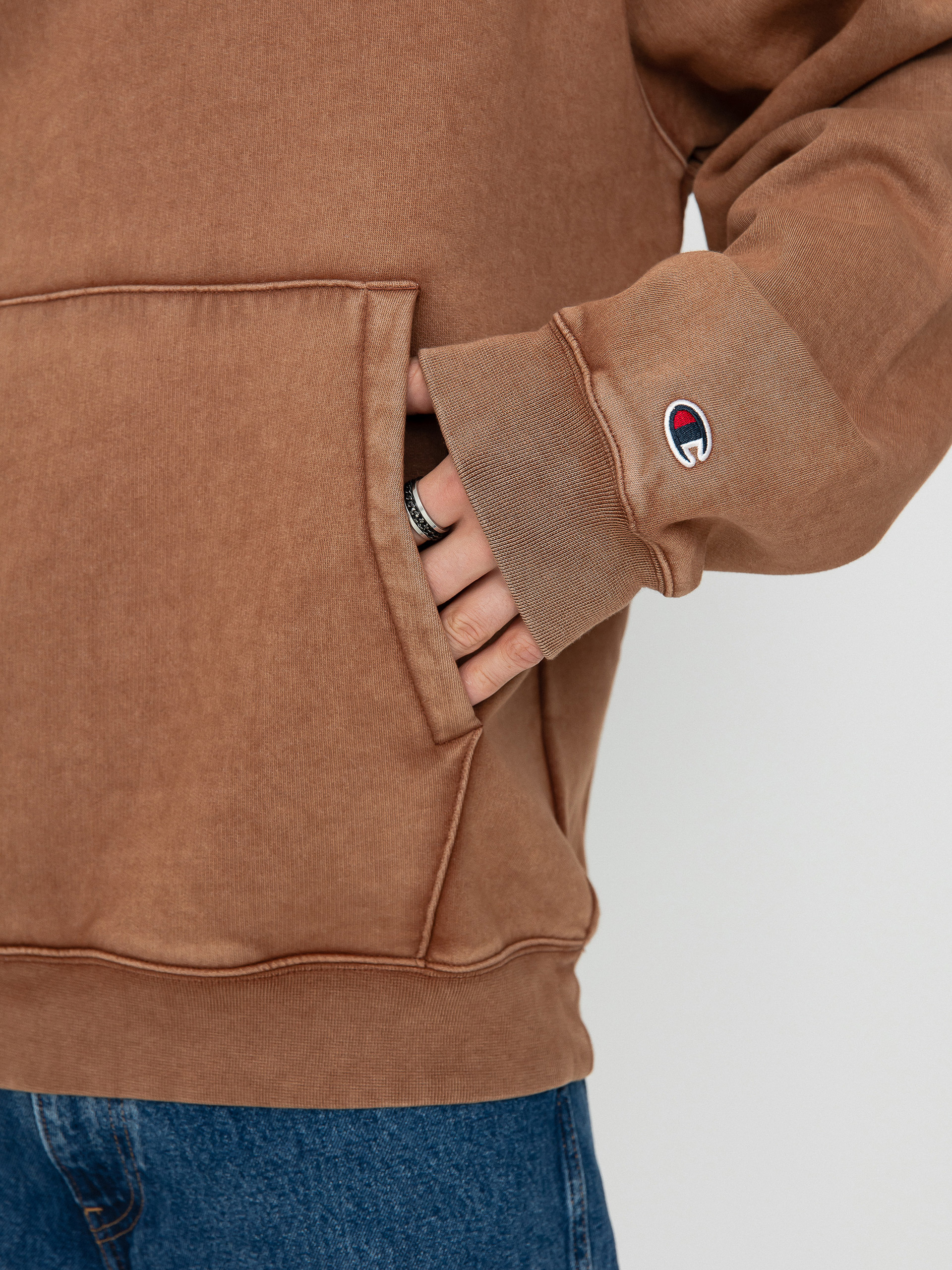 Champion Hooded Sweatshirt 219072 HD Kapucnis pulóver (brnt)