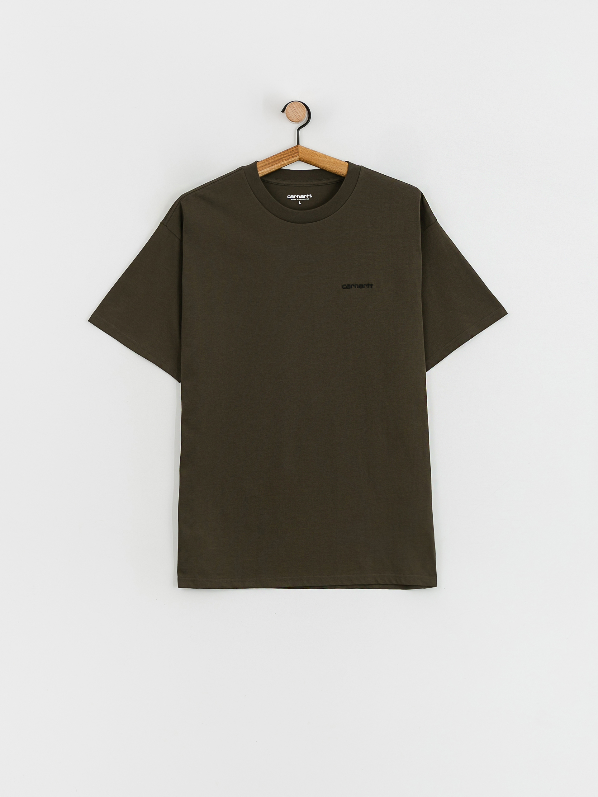 Carhartt WIP Script Embroidery póló (cypress/black)