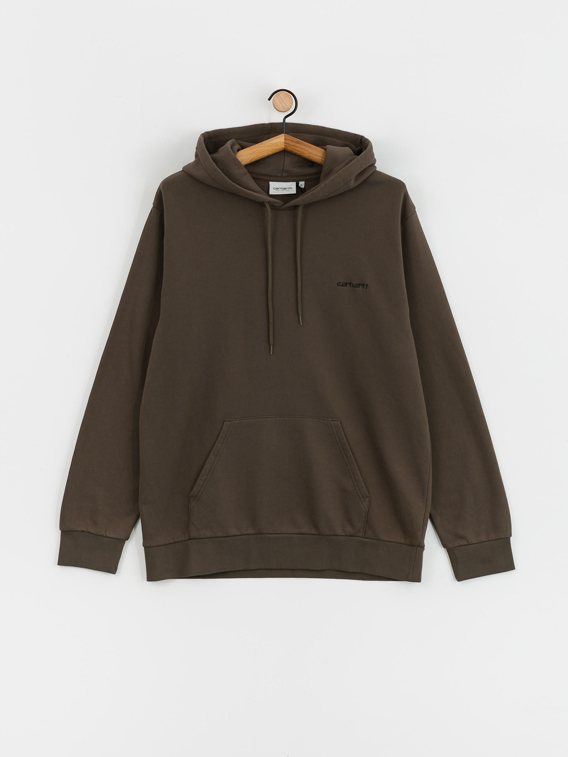 Carhartt WIP Script Embroidery HD Kapucnis pulóver (cypress/black)