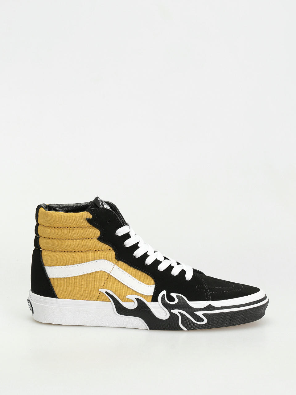 Vans Sk8 Hi Flame Cipők (black/yellow)