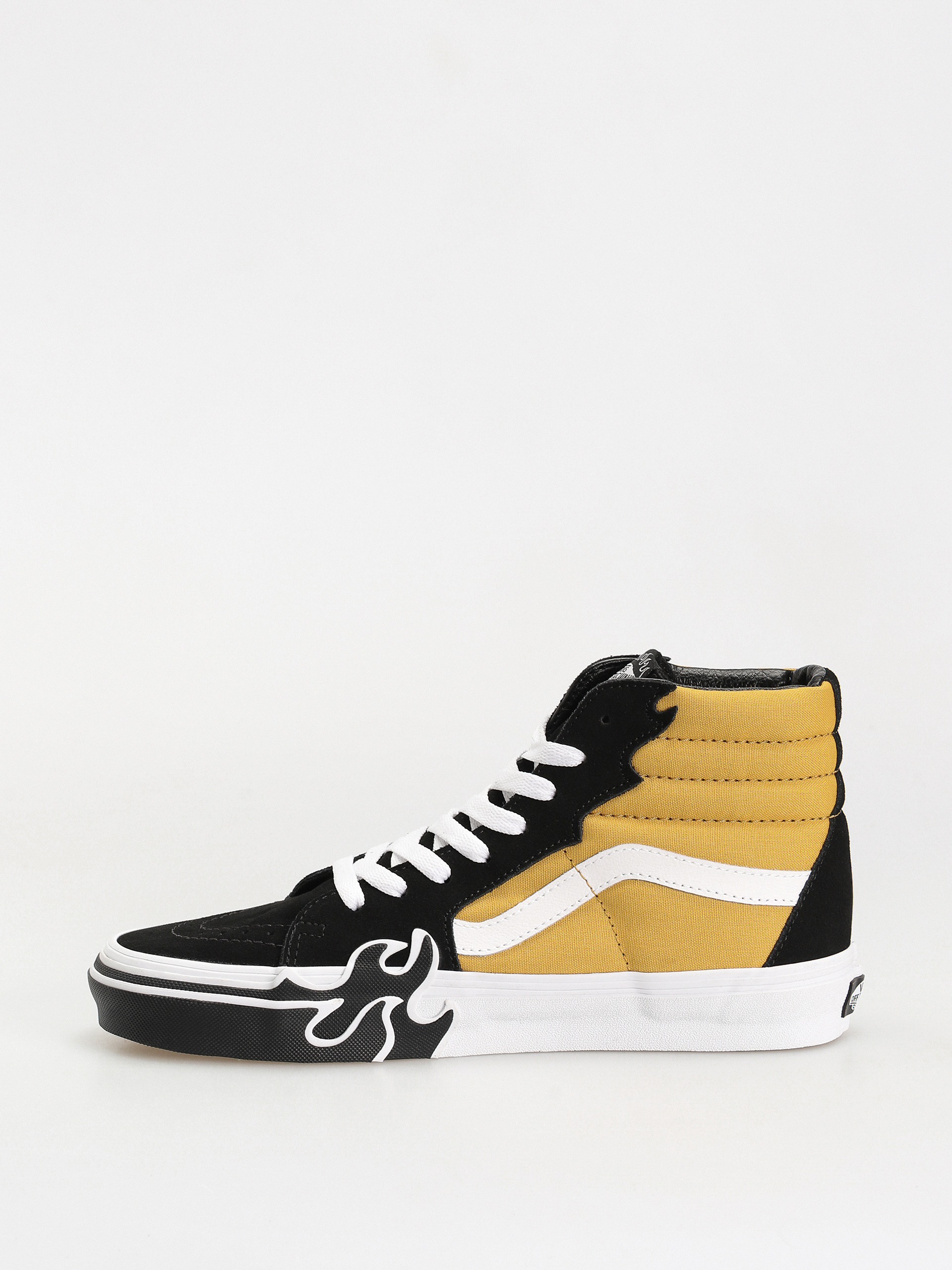 Vans Sk8 Hi Flame Cipők (black/yellow)
