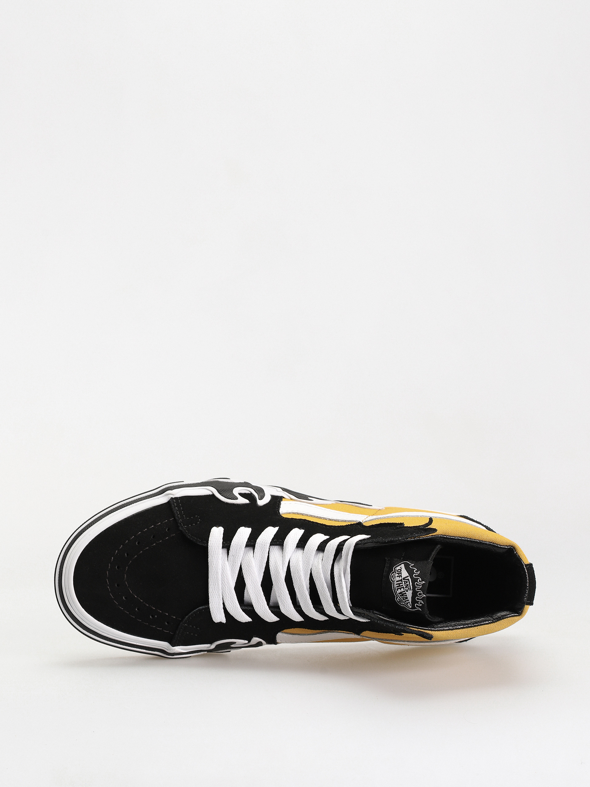 Vans Sk8 Hi Flame Cipők (black/yellow)