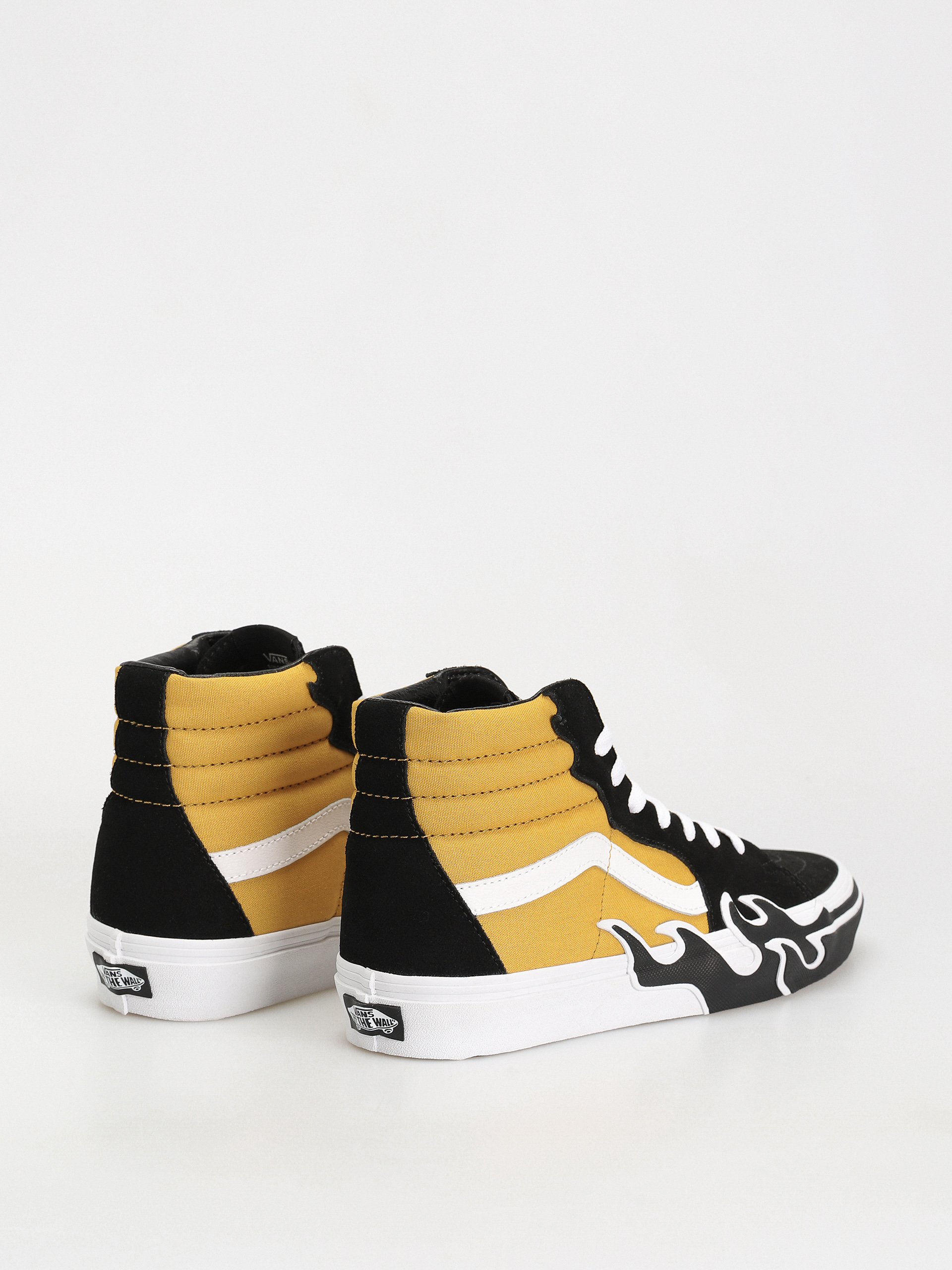 Vans Sk8 Hi Flame Cipők (black/yellow)