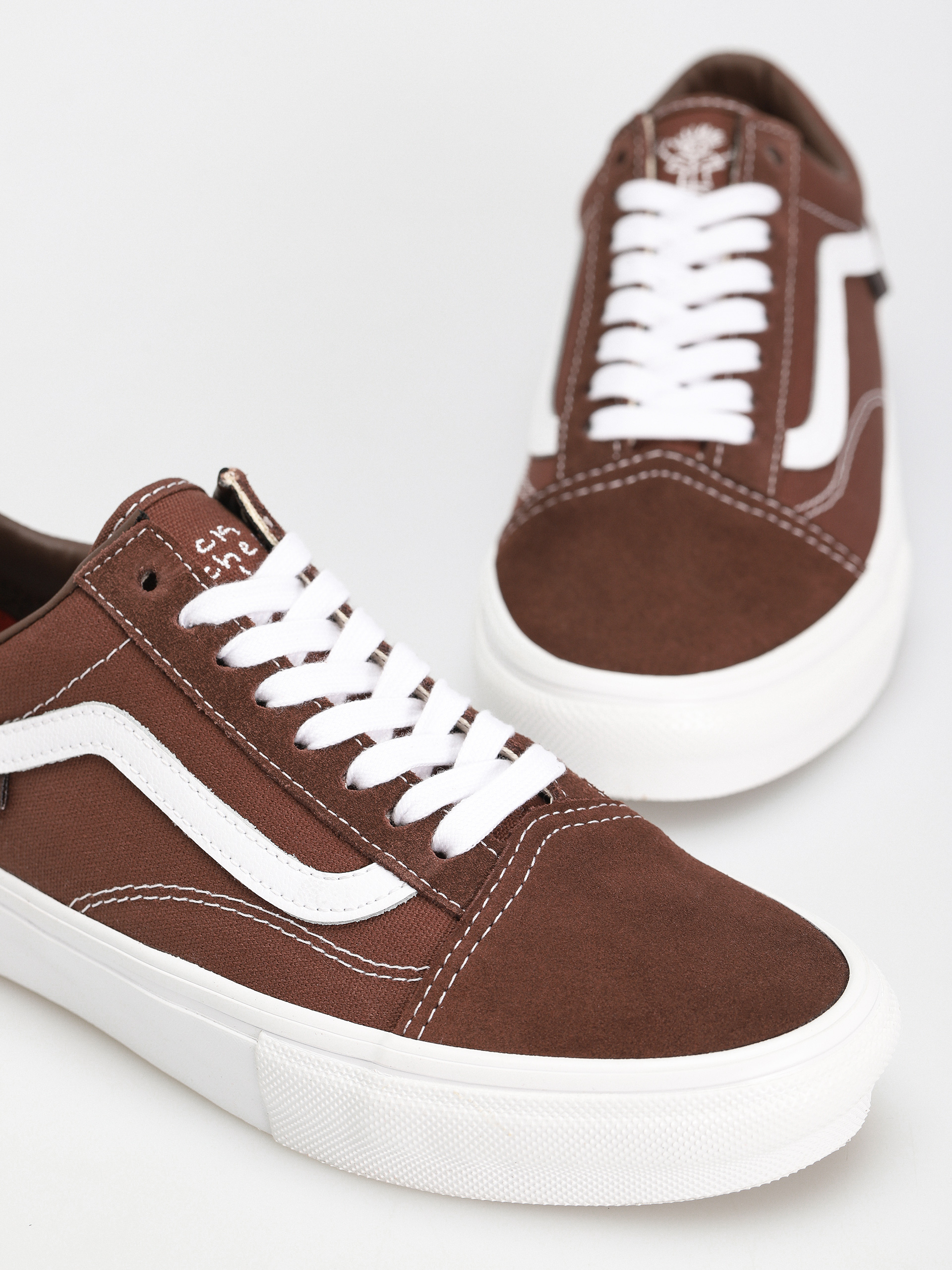 Vans Skate Old Skool Cipők (nick michel brown/white)