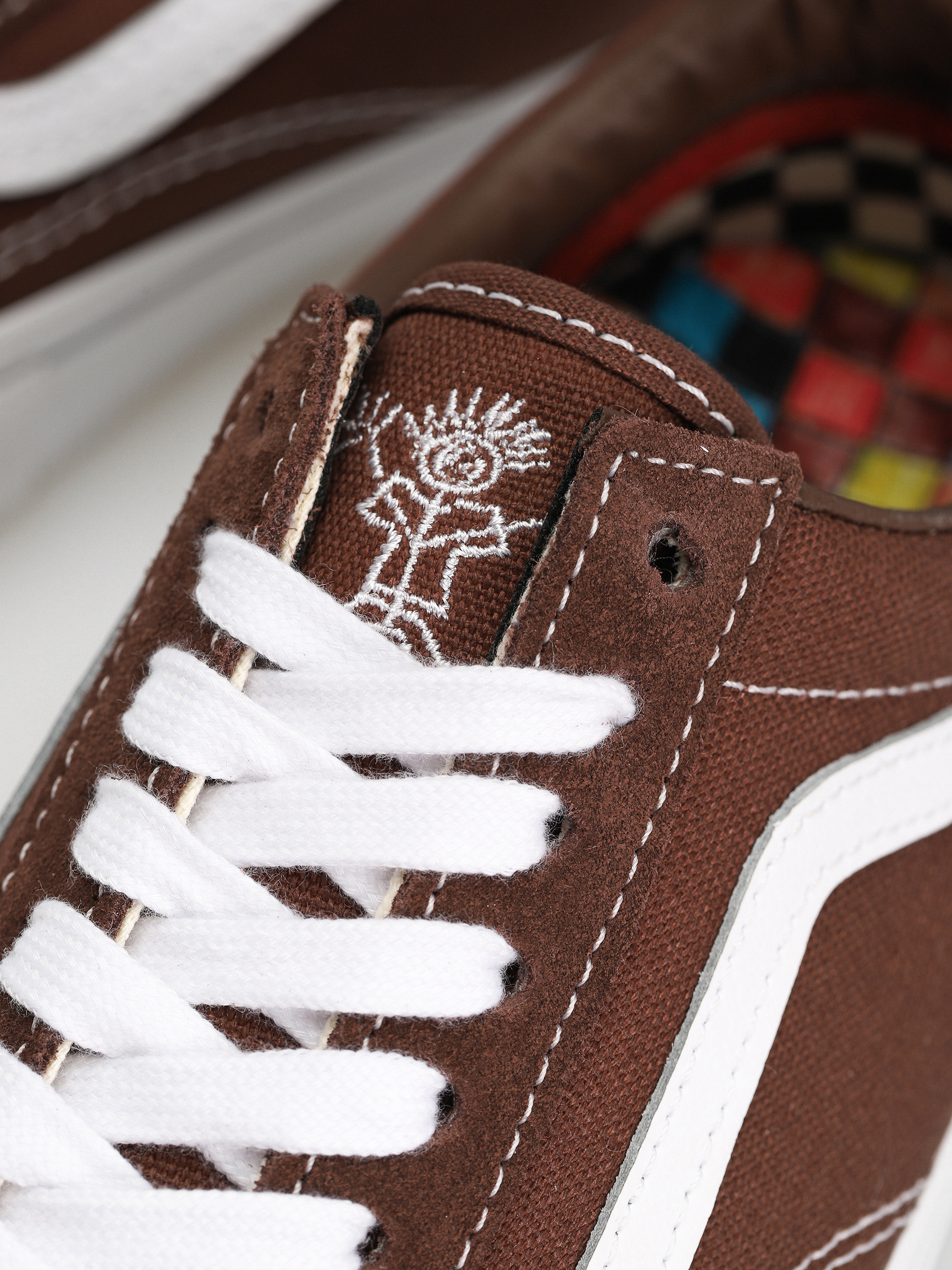 Vans Skate Old Skool Cipők (nick michel brown/white)