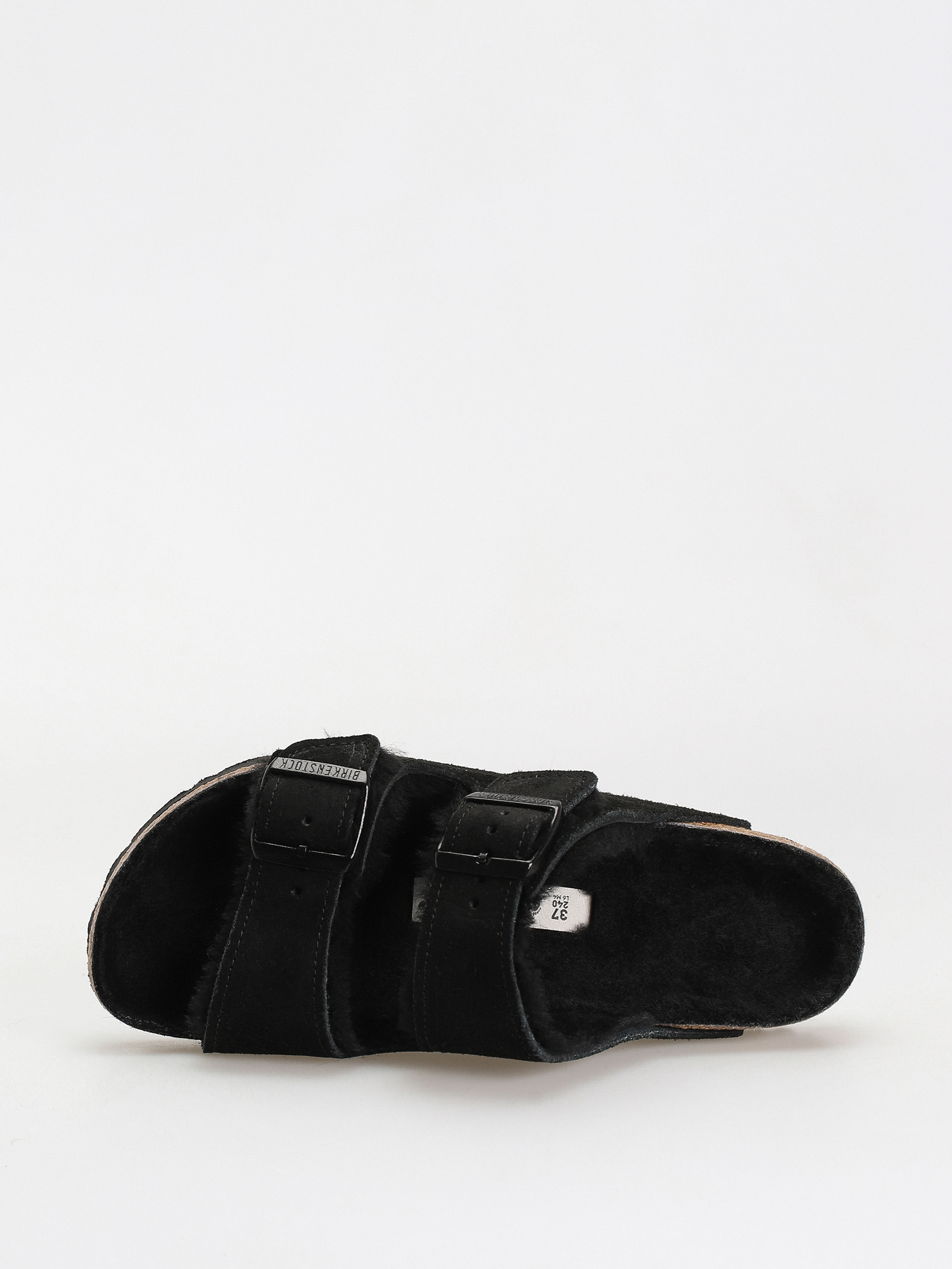 Birkenstock Arizona Suede Leather Narrow Flip-flop papucsok Wmn (black)