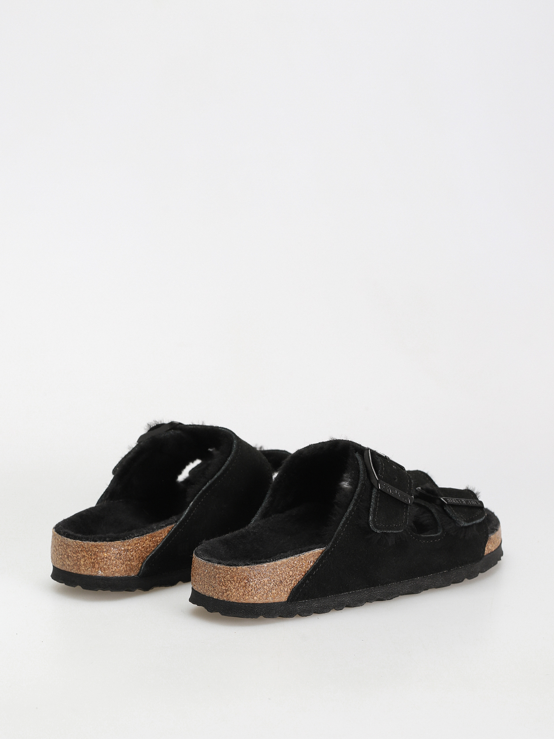 Birkenstock Arizona Suede Leather Narrow Flip-flop papucsok Wmn (black)