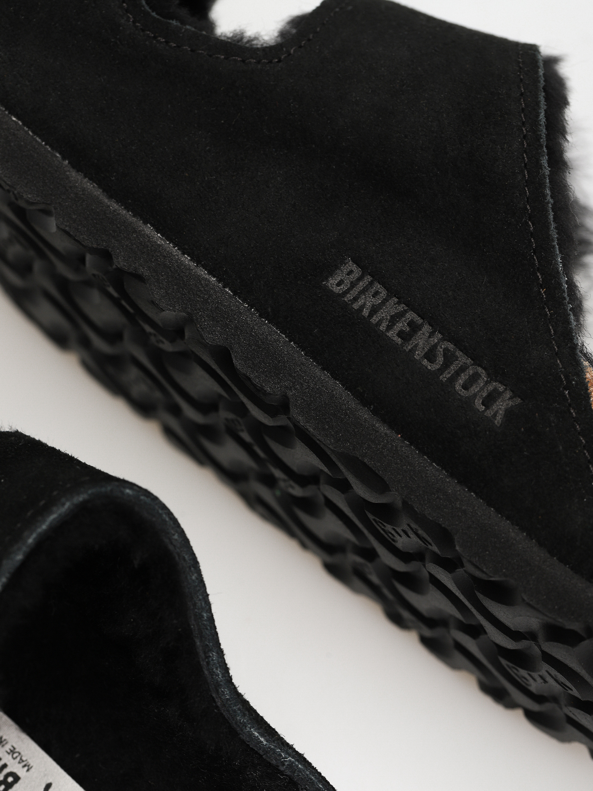 Birkenstock Arizona Suede Leather Narrow Flip-flop papucsok Wmn (black)