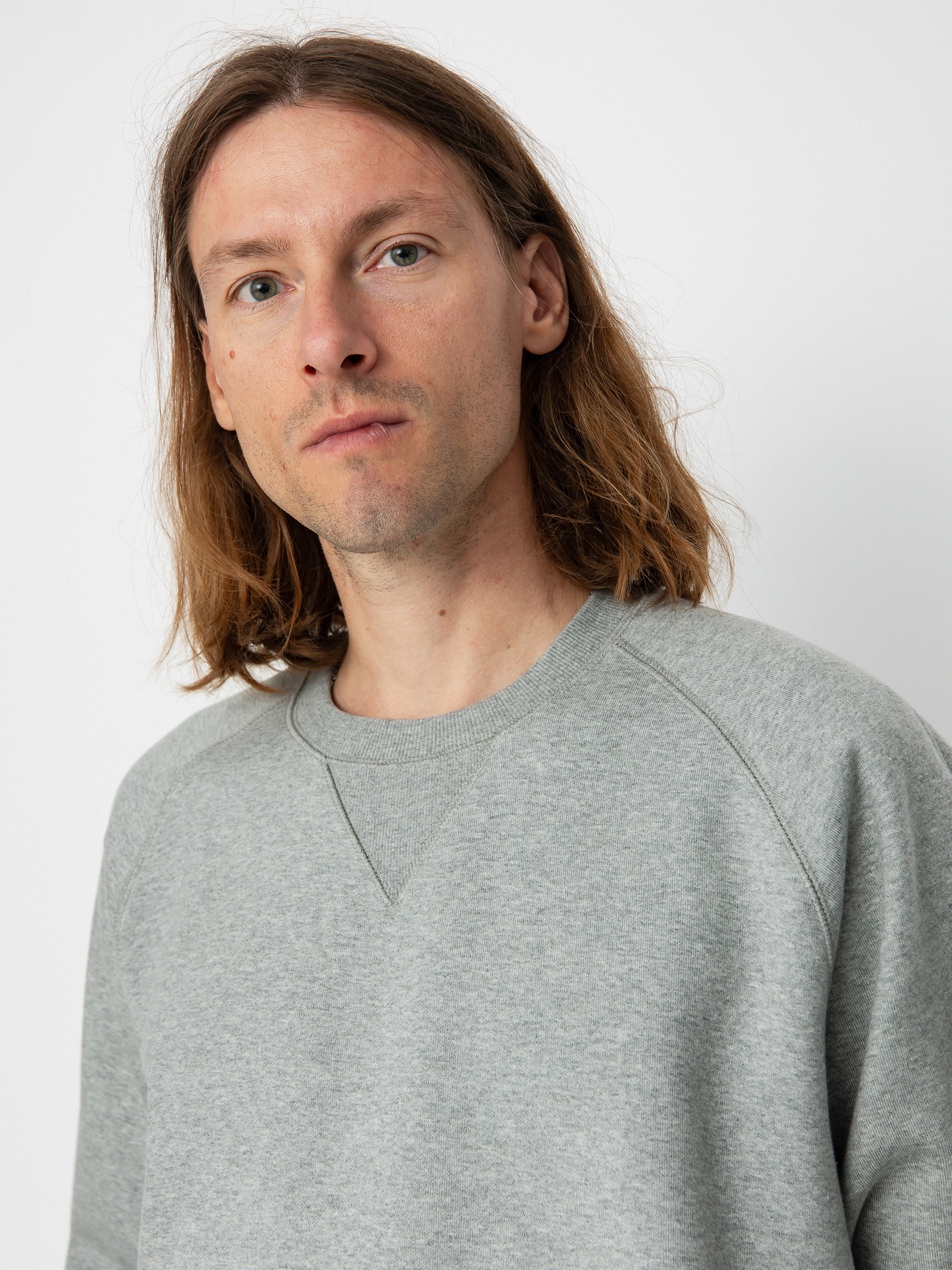 Carhartt WIP Chase Pulóver (grey heather/gold)