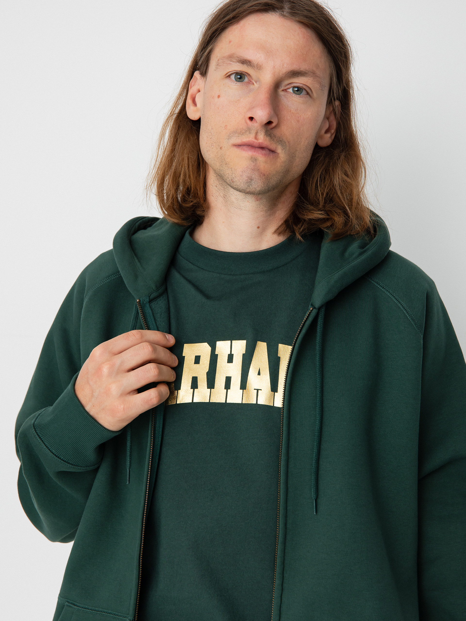 Carhartt WIP Chase ZHD Kapucnis pulóver (discovery green/gold)