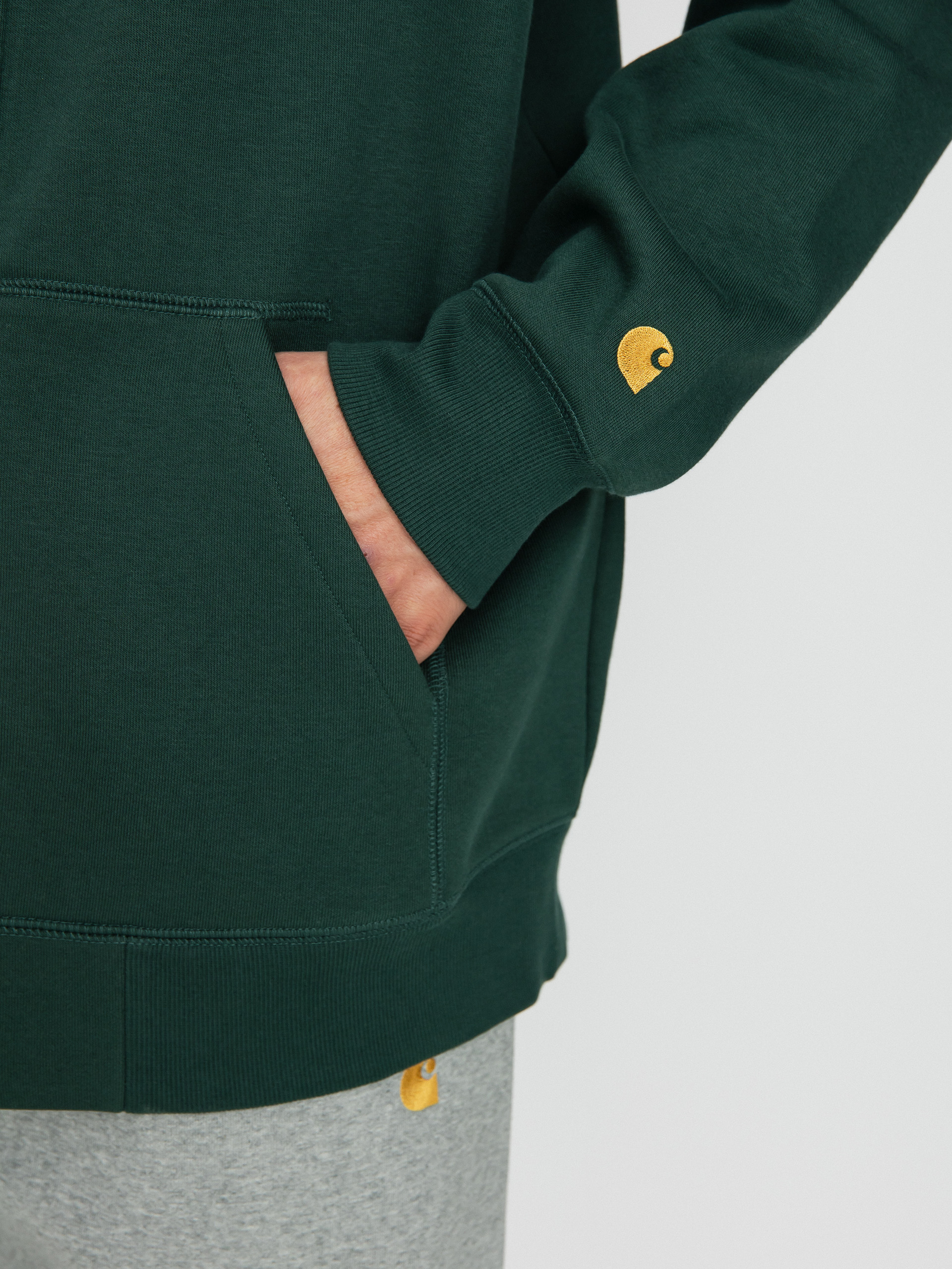 Carhartt WIP Chase ZHD Kapucnis pulóver (discovery green/gold)