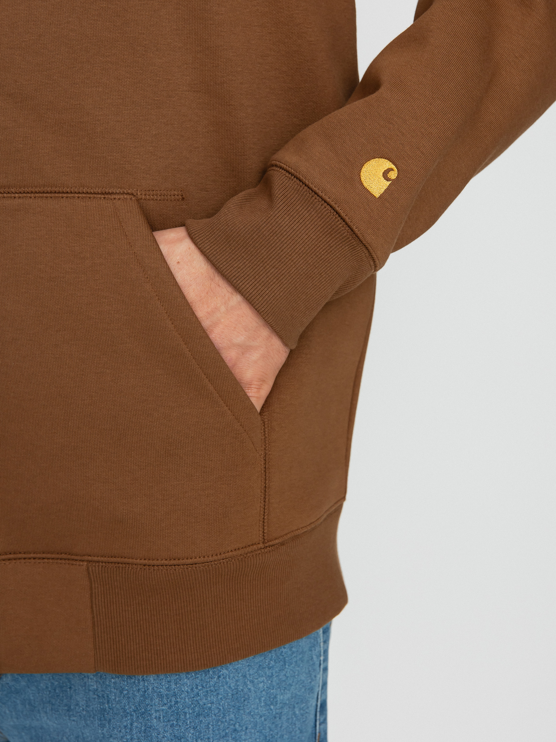 Carhartt WIP Chase ZHD Kapucnis pulóver (tamarind/gold)