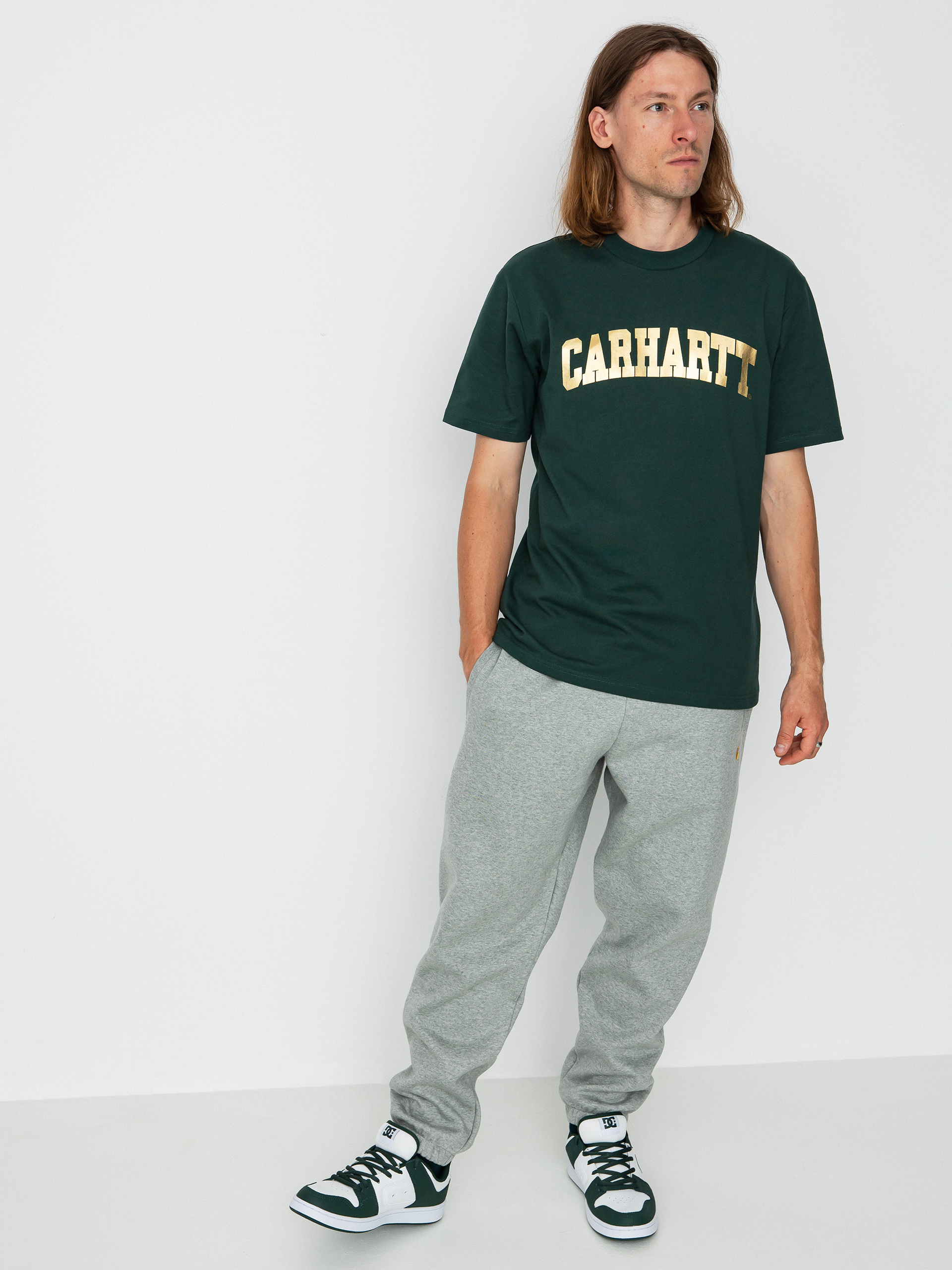 Carhartt WIP University póló (discovery green/gold)