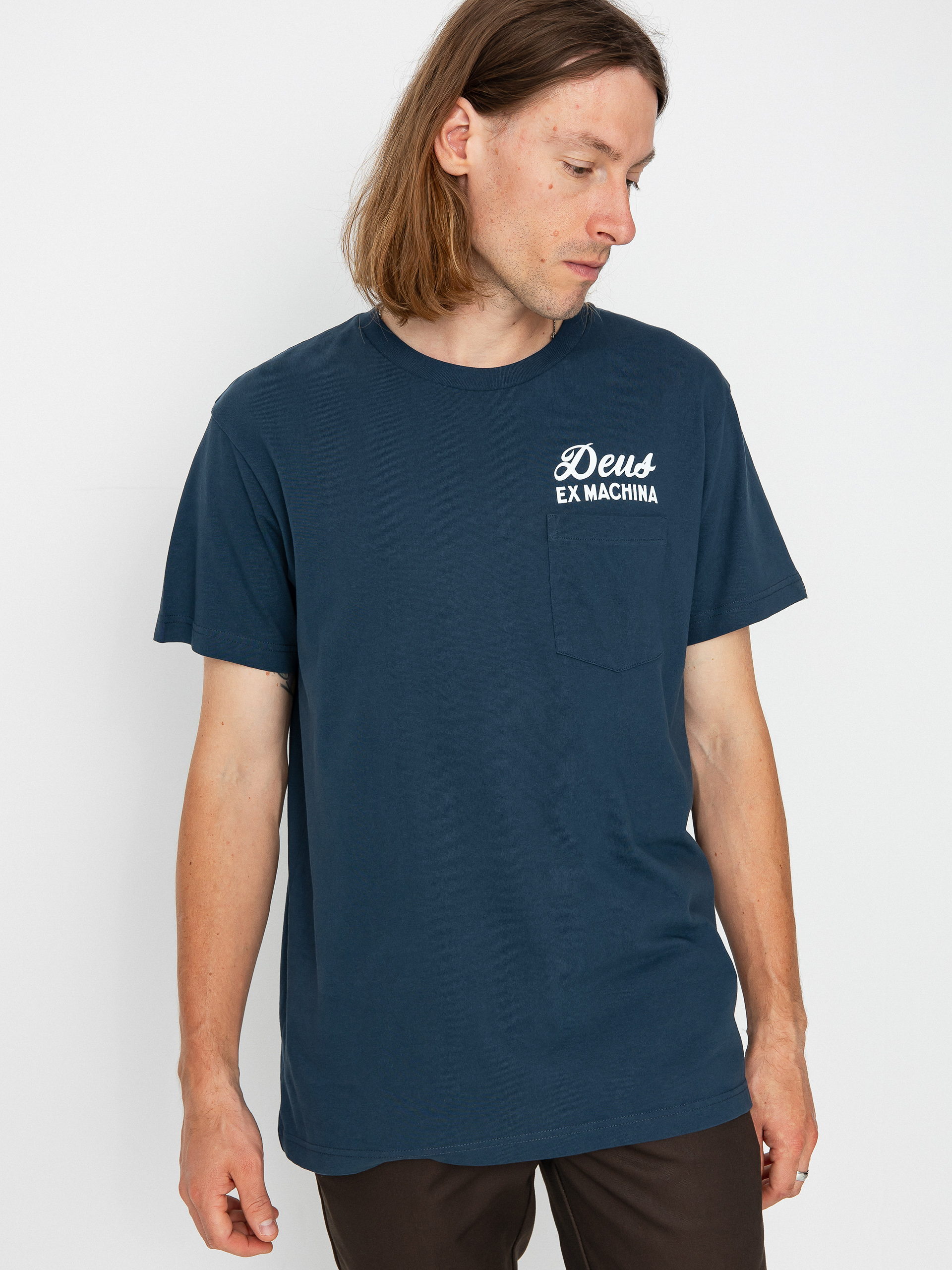 Deus Ex Machina Biarritz Address Pocket póló (navy)