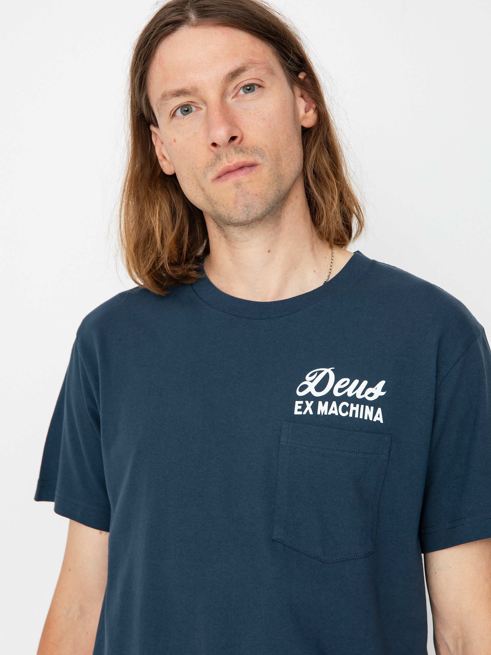 Deus Ex Machina Biarritz Address Pocket póló (navy)