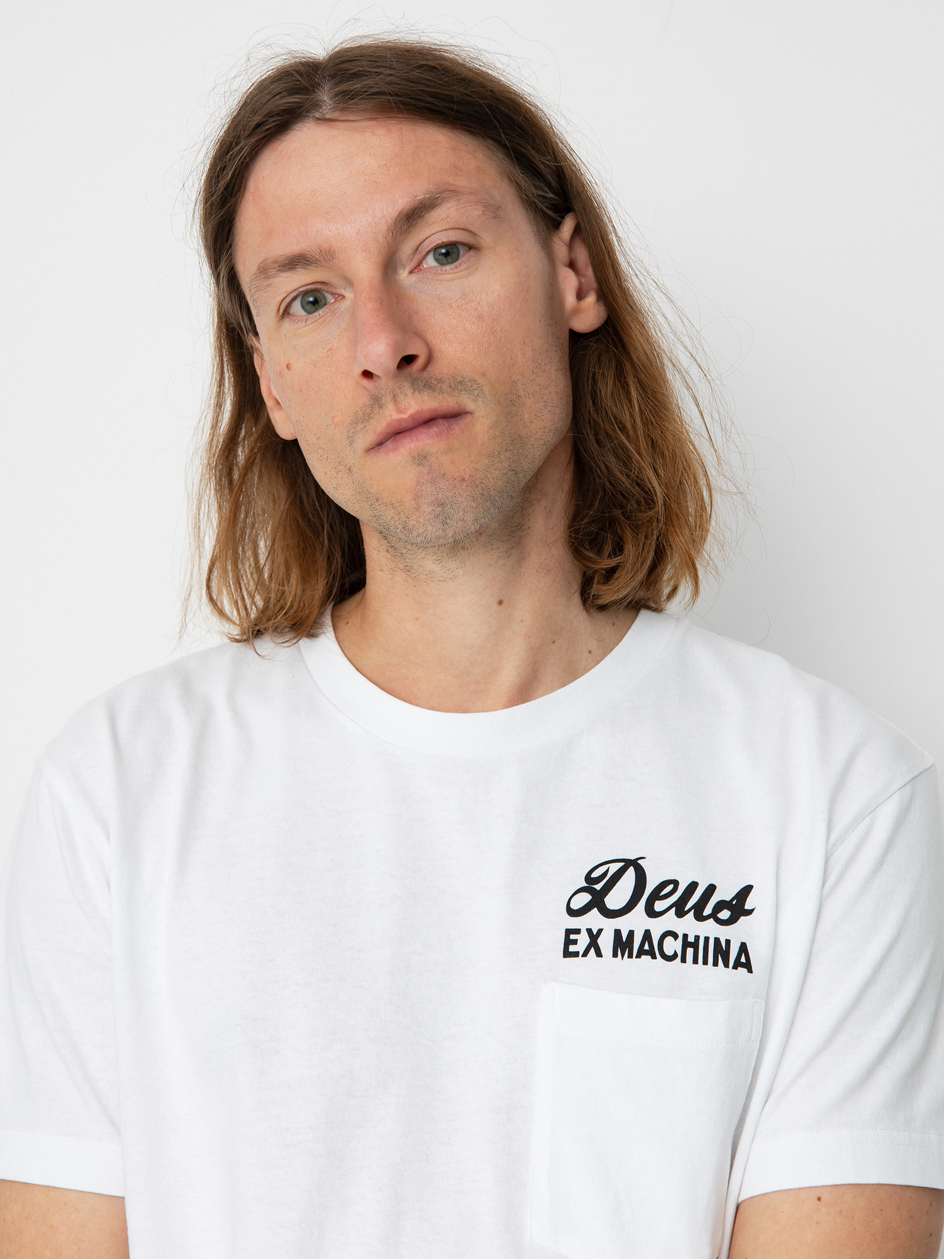 Deus Ex Machina Berlin Address Pocket póló (white)