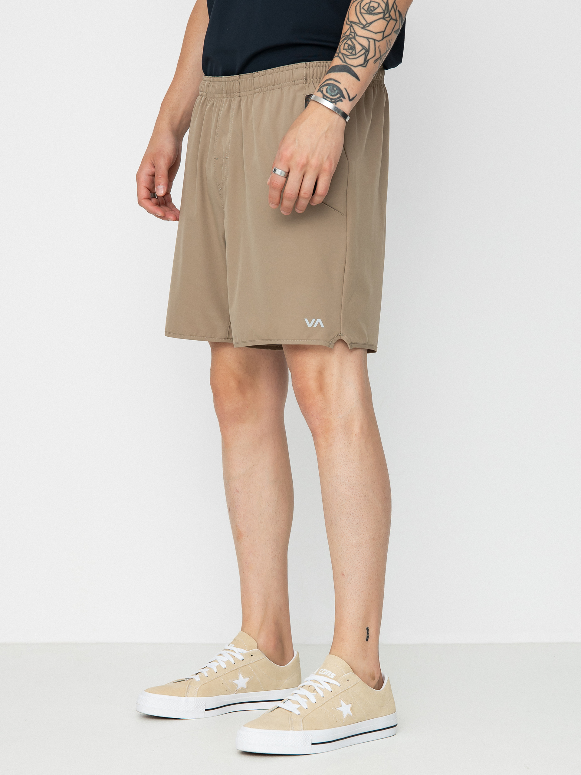 RVCA Yogger Stretch 17 Rövidnadrág (dark heather)