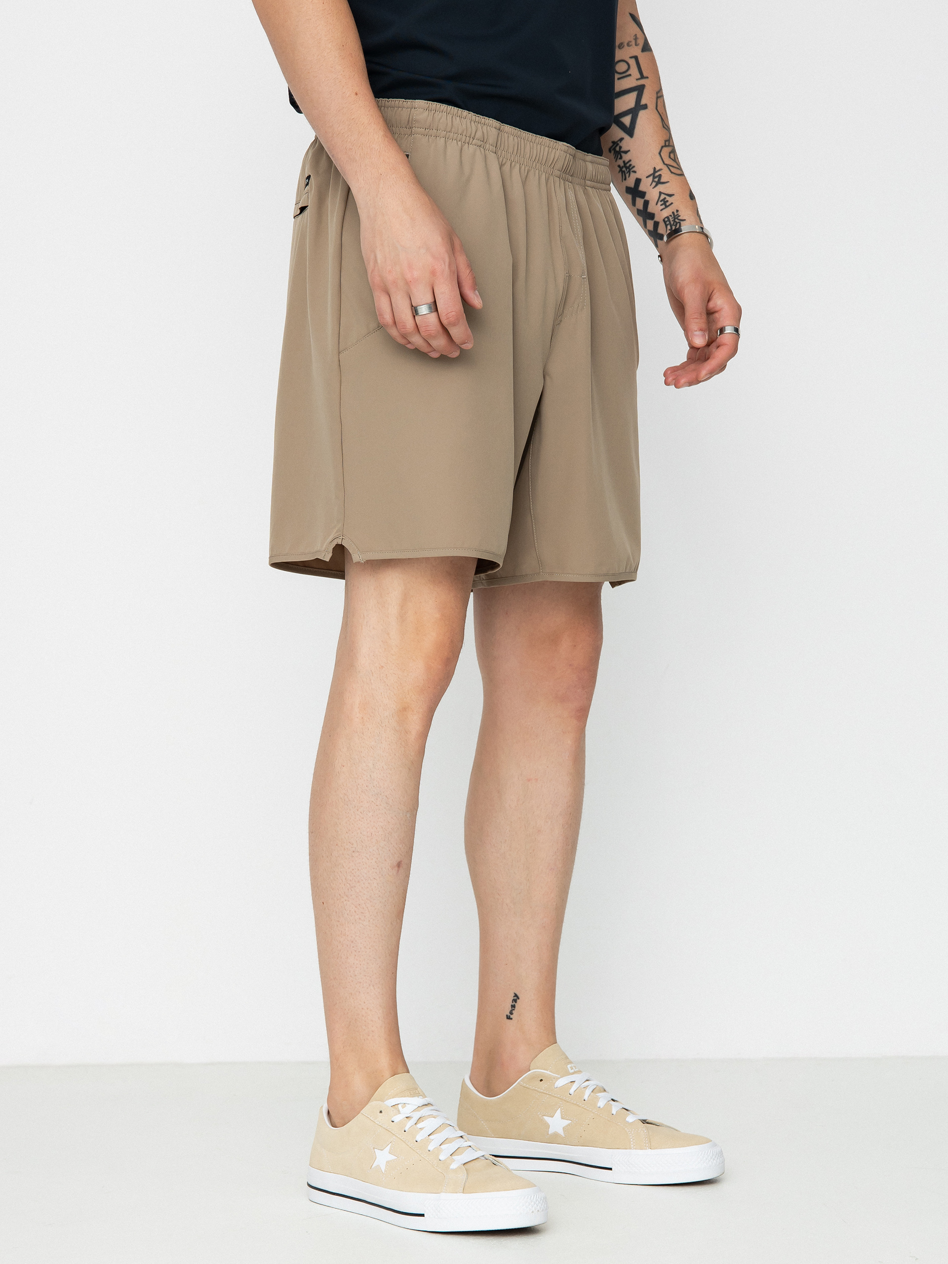 RVCA Yogger Stretch 17 Rövidnadrág (dark heather)