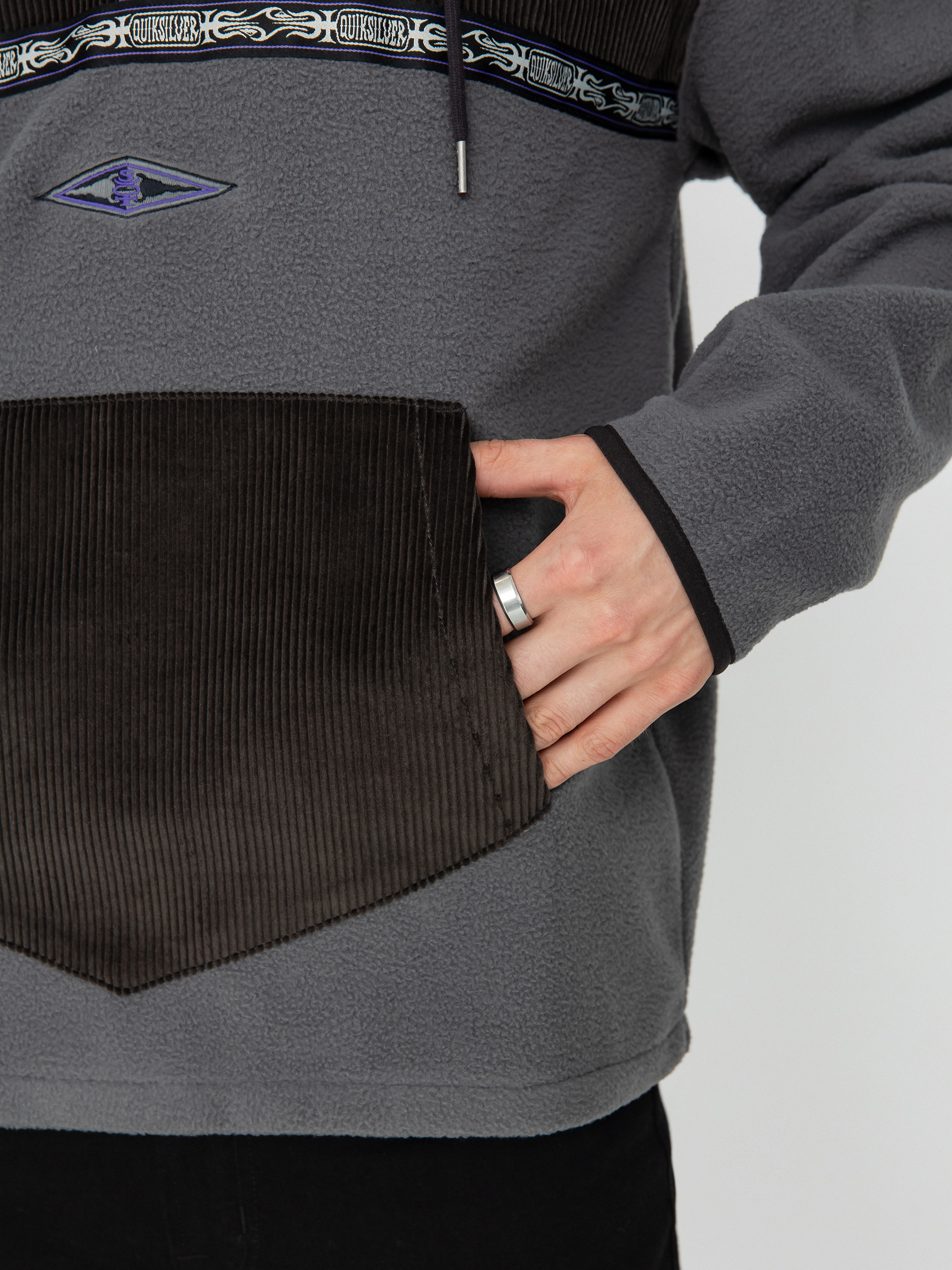 Férfi Quiksilver Flamingsot Polár pulóver (phantom)