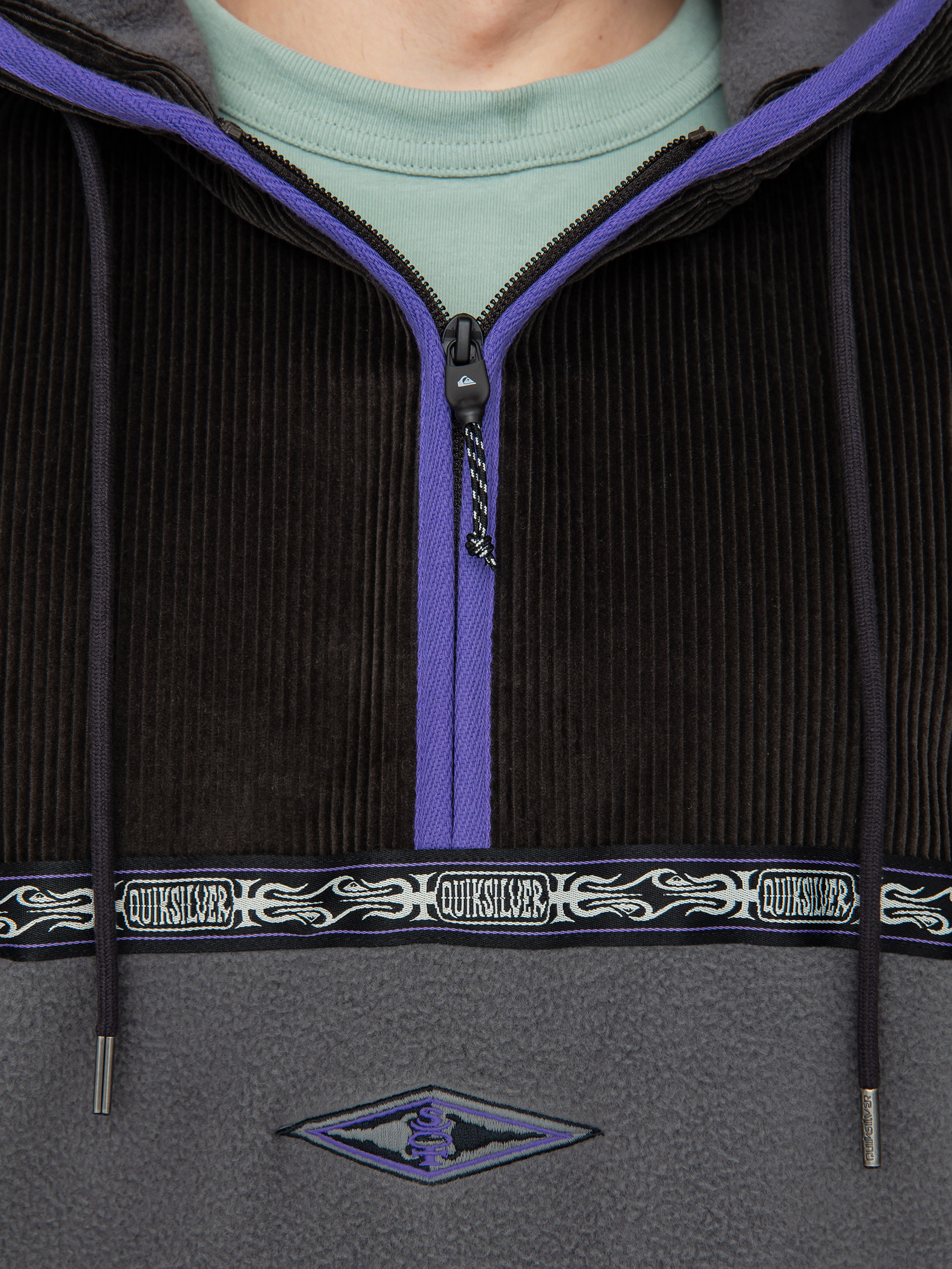 Férfi Quiksilver Flamingsot Polár pulóver (phantom)