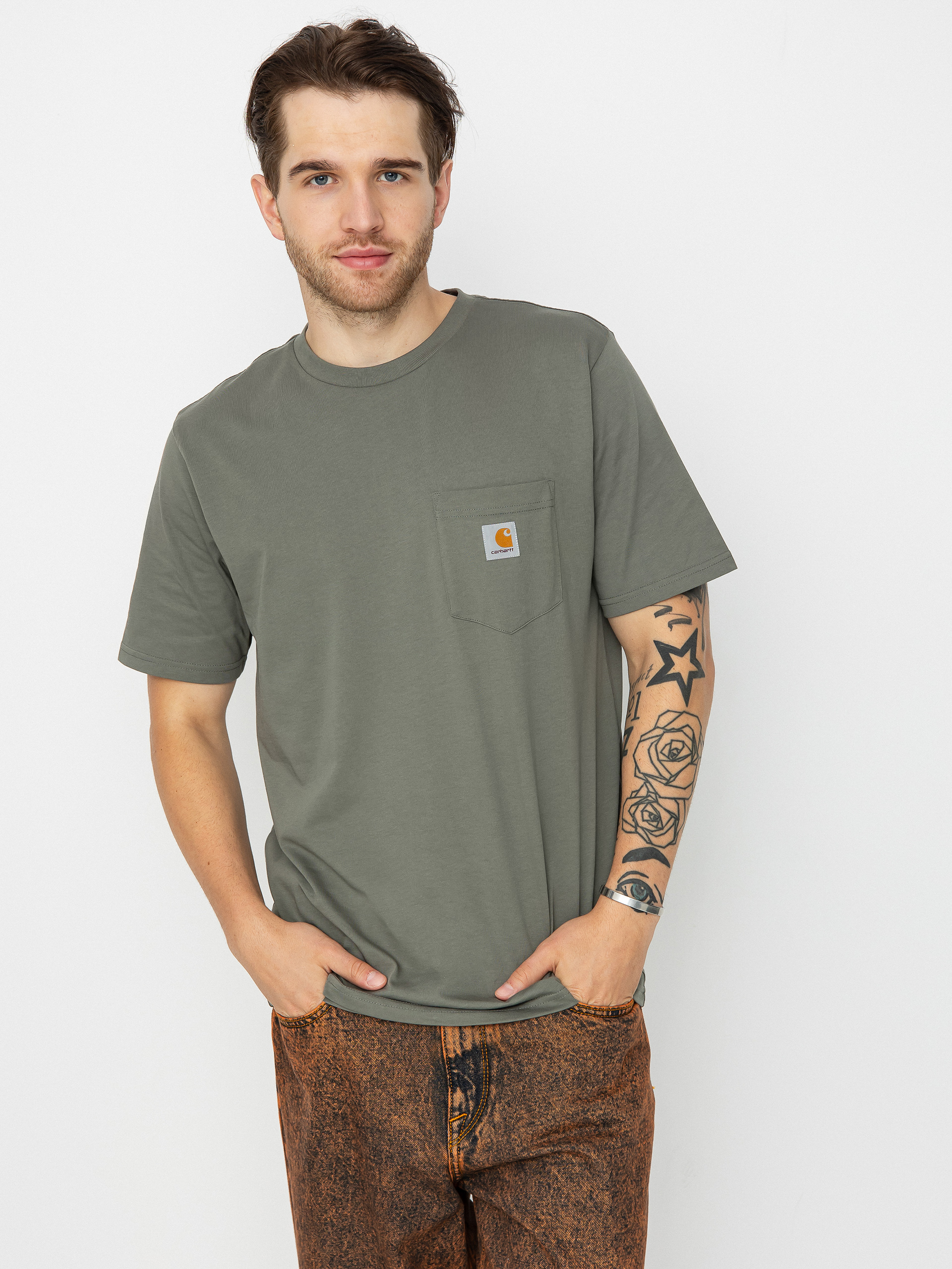 Carhartt WIP Pocket póló (smoke green)