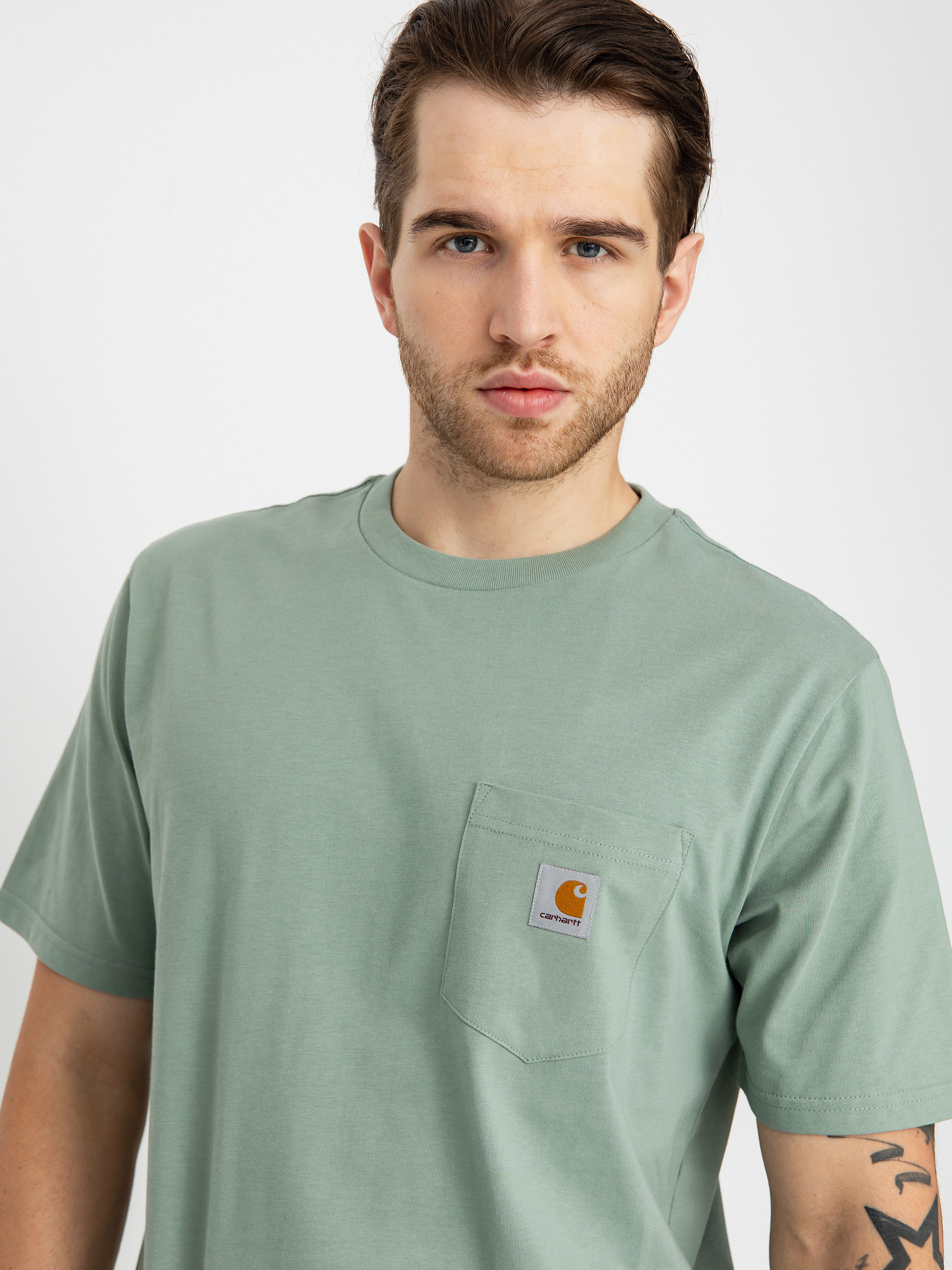 Carhartt WIP Pocket póló (glassy teal)