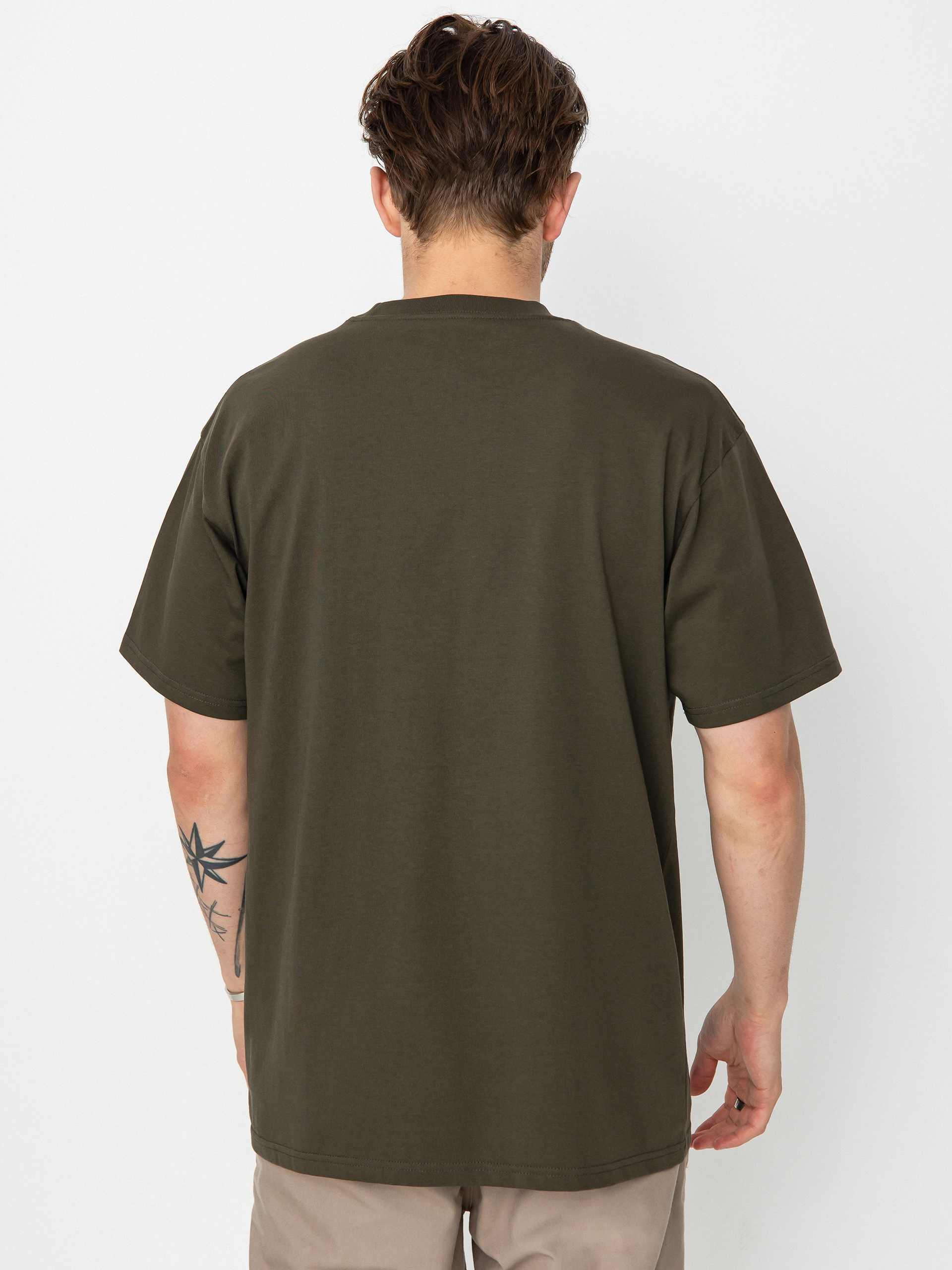 Carhartt WIP Script Embroidery póló (cypress/black)