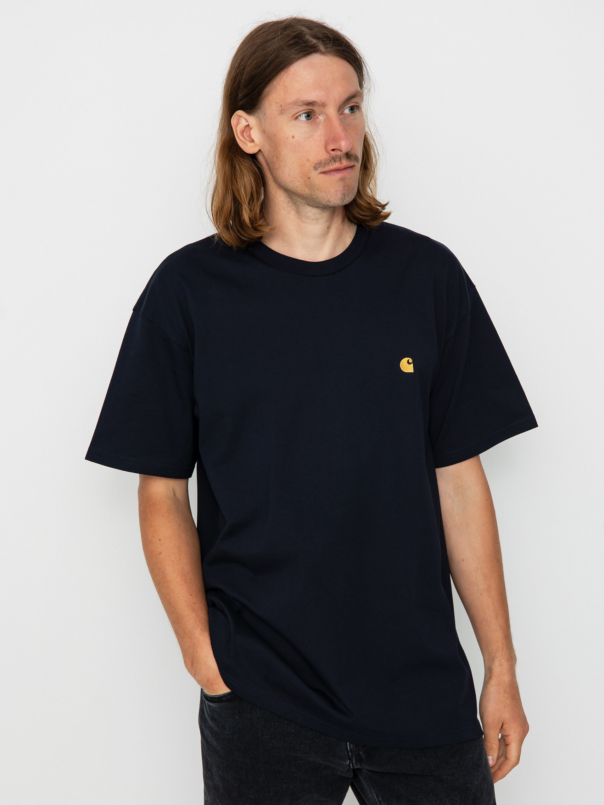 Carhartt WIP Chase Póló (dark navy/gold)