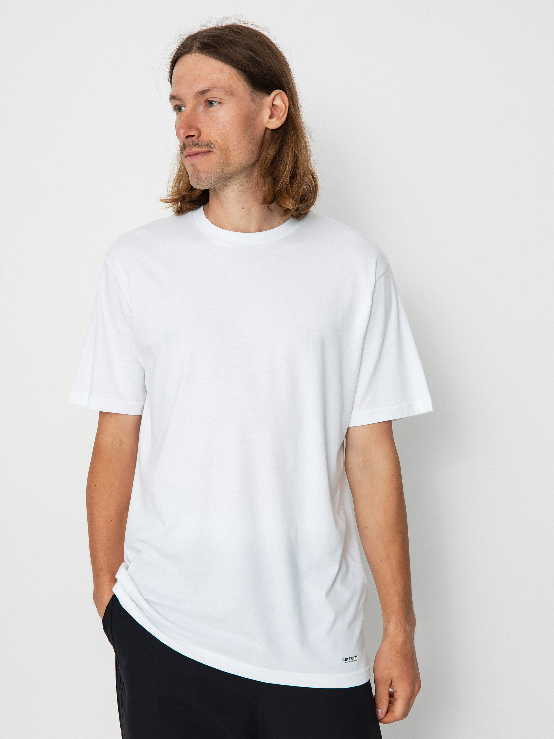 Carhartt WIP Standard Crew Neck 2-pack pu00f3lu00f3 (white white)