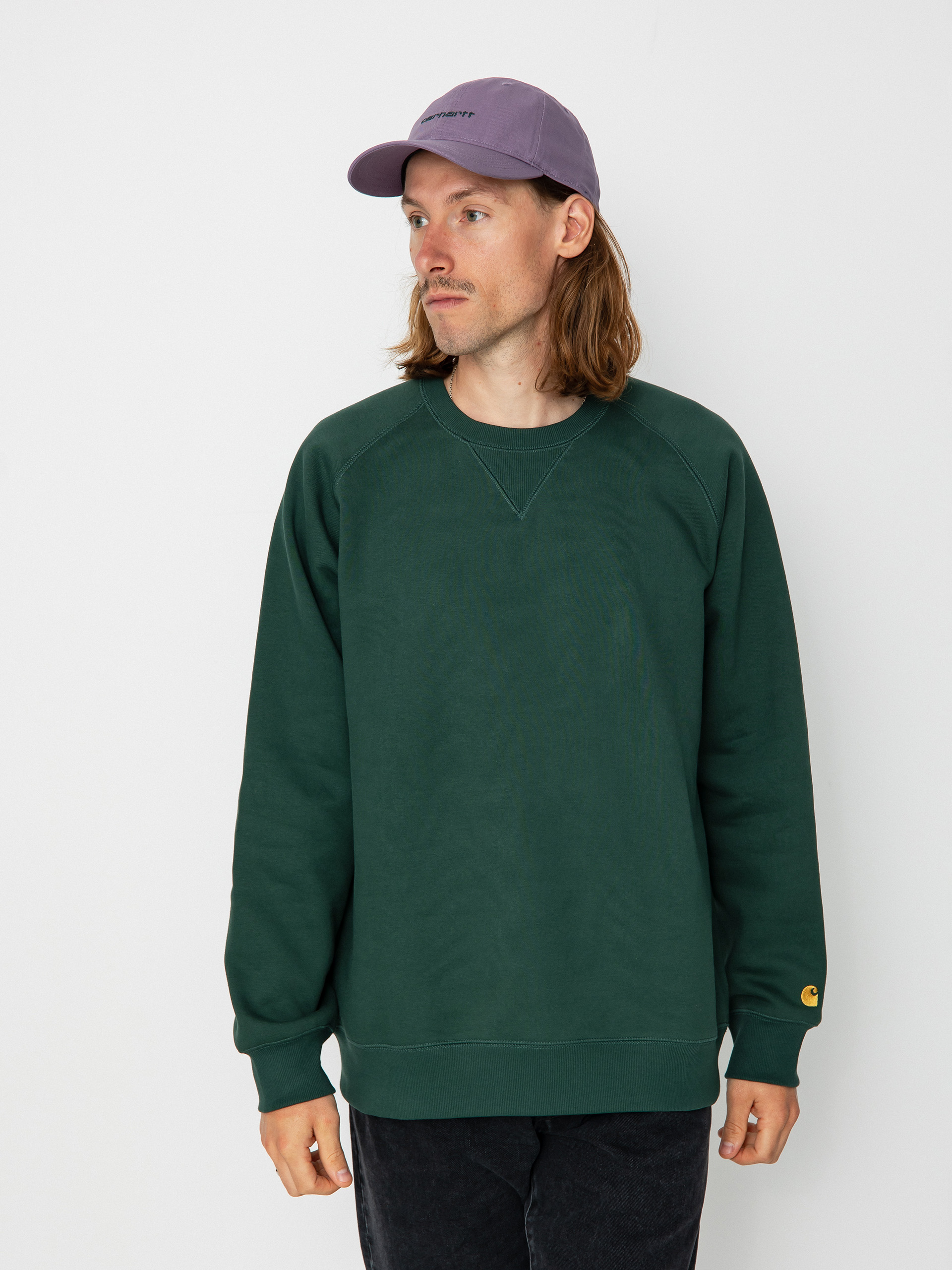Carhartt WIP Chase Pulóver (discovery green/gold)