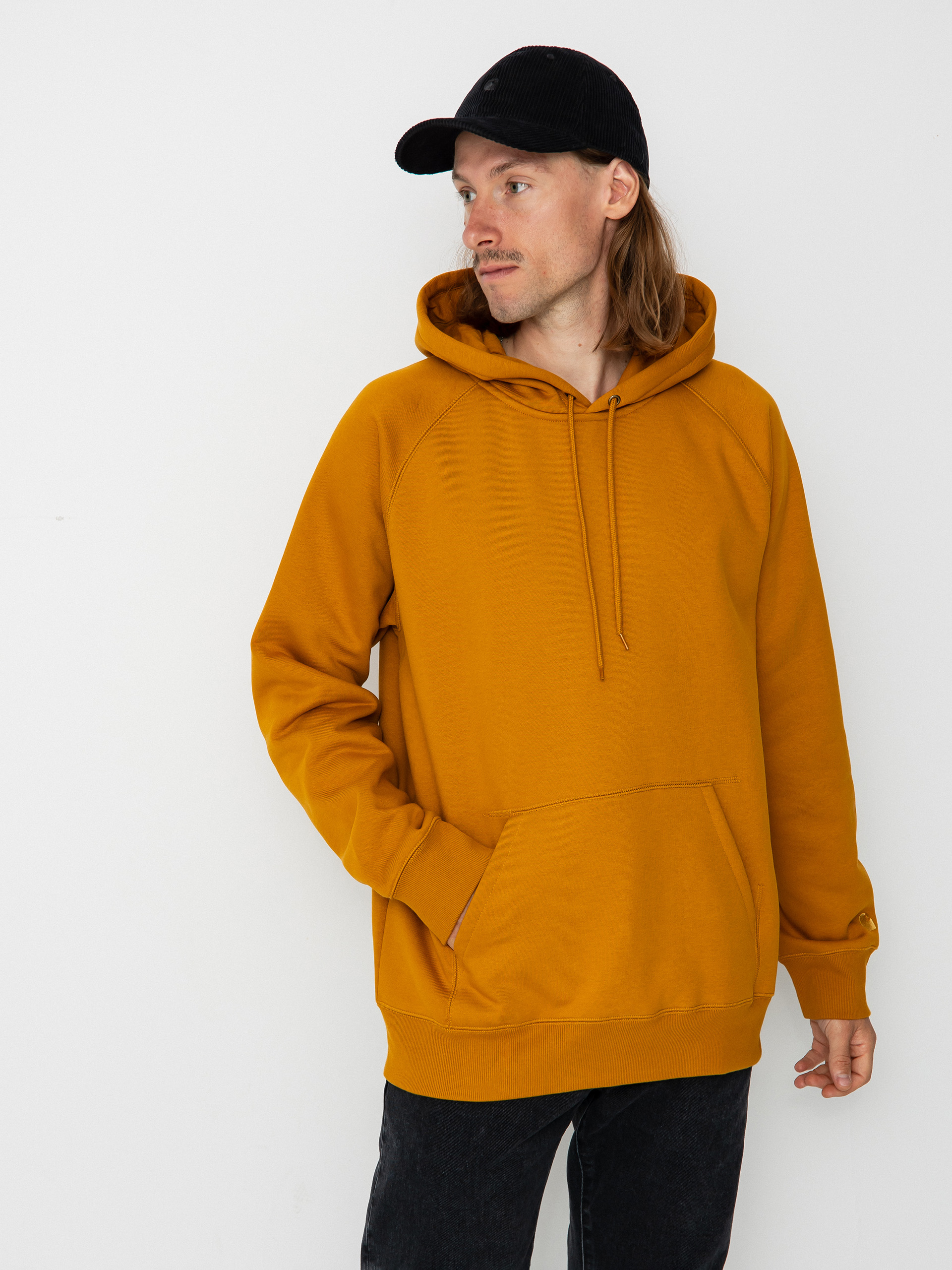 Carhartt WIP Chase HD Kapucnis pulóver (buckthorn/gold)