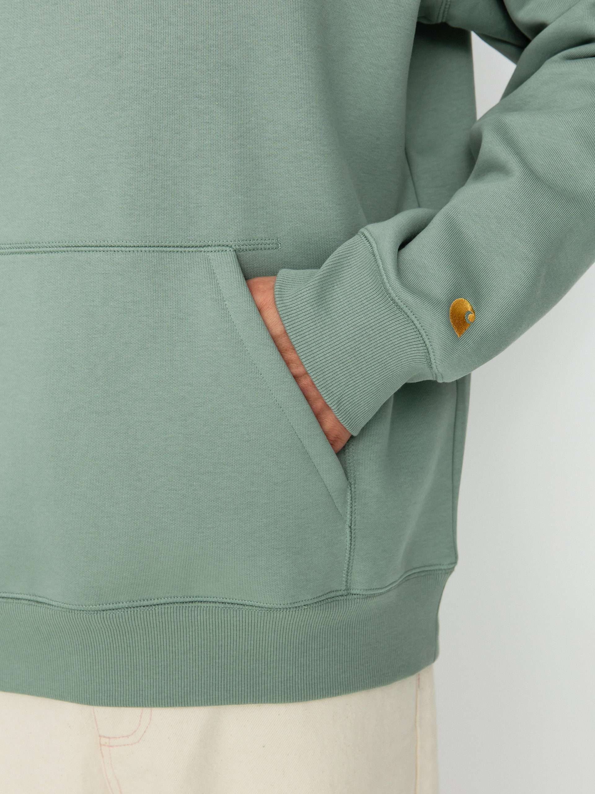 Carhartt WIP Chase HD Kapucnis pulóver (glassy teal/gold)
