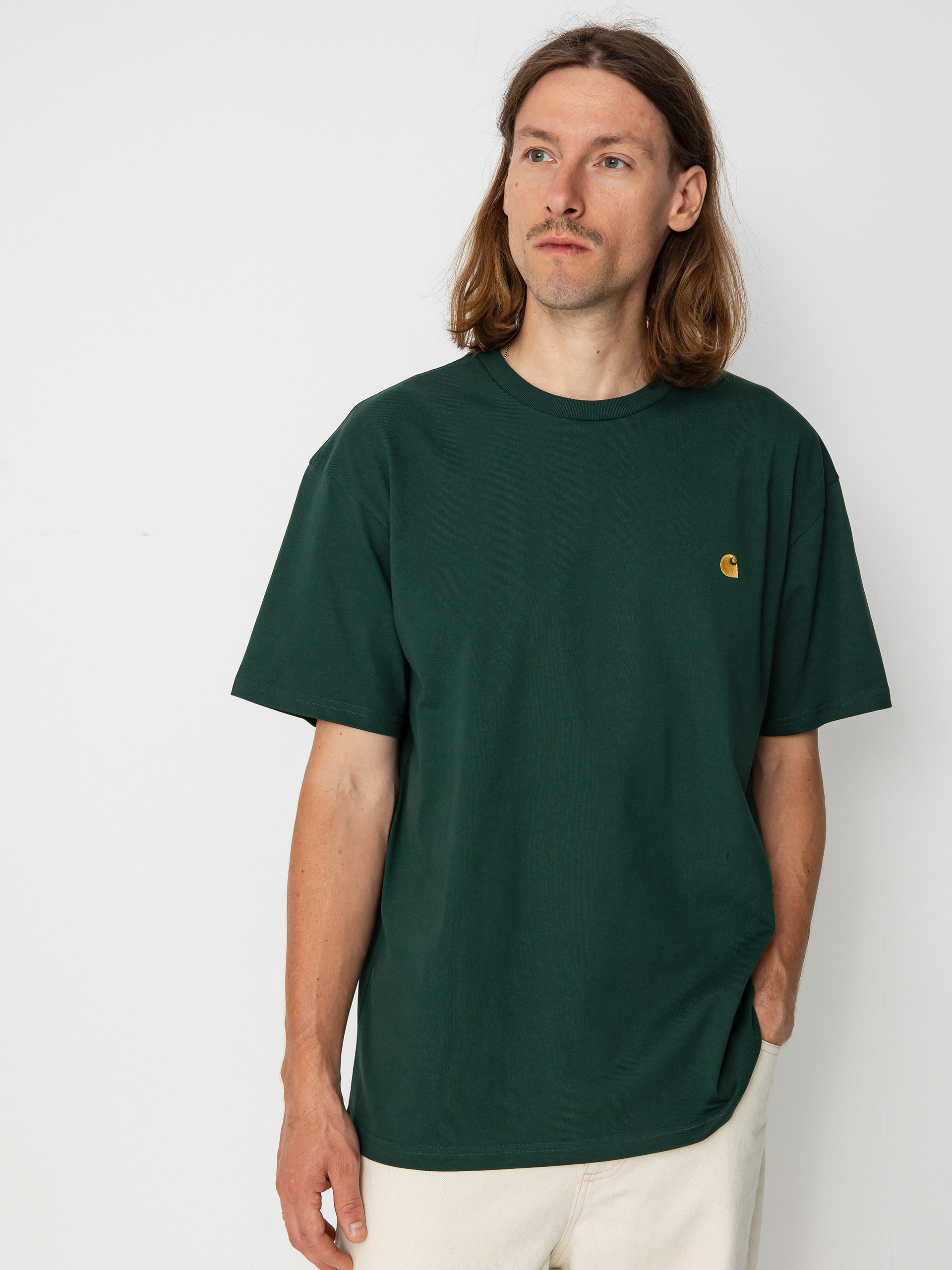 Carhartt WIP Chase póló (discovery green/gold)