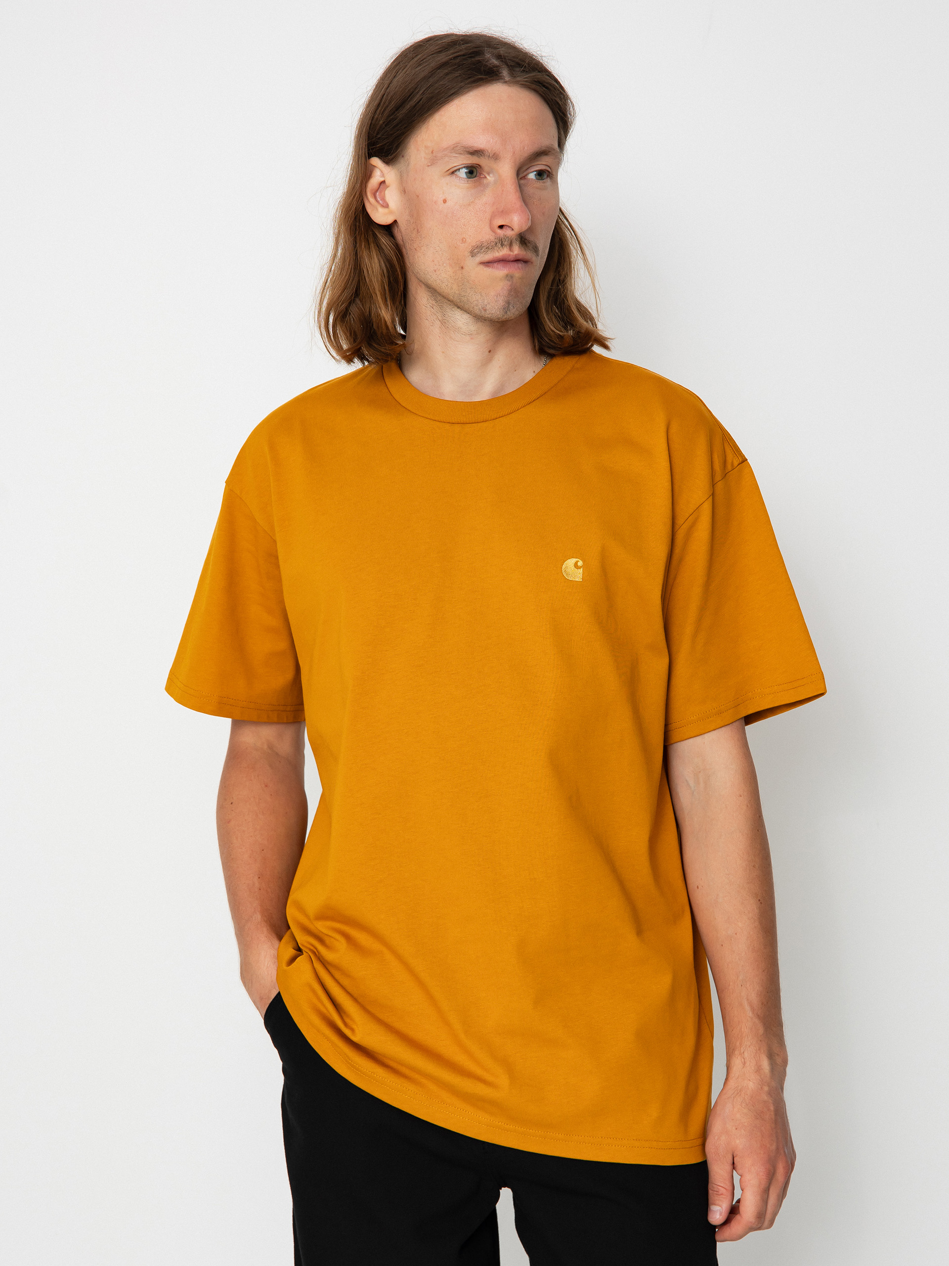 Carhartt WIP Chase póló (buckthorn/gold)