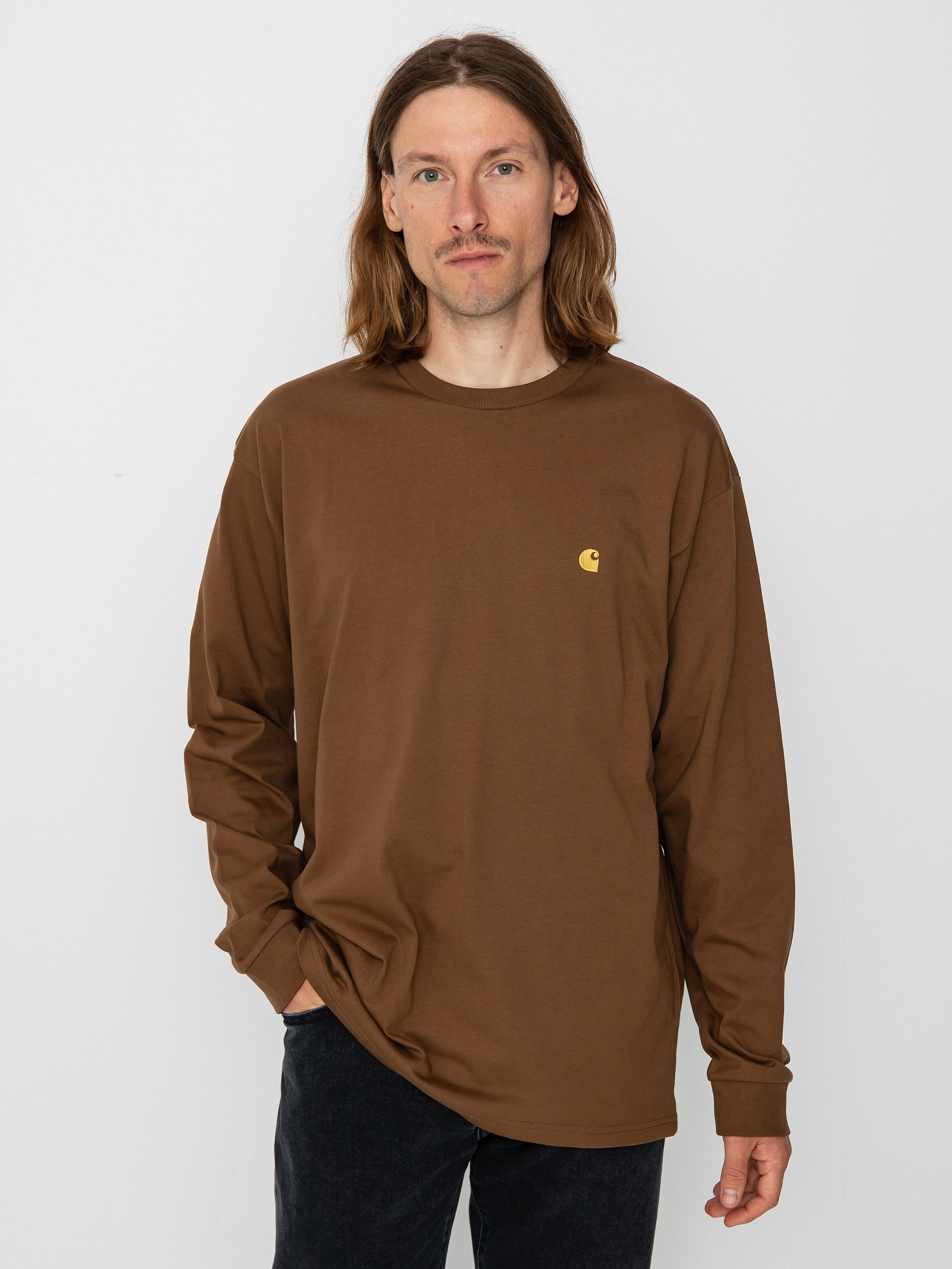 Carhartt WIP Chase Hosszú ujjú felső (tamarind/gold)