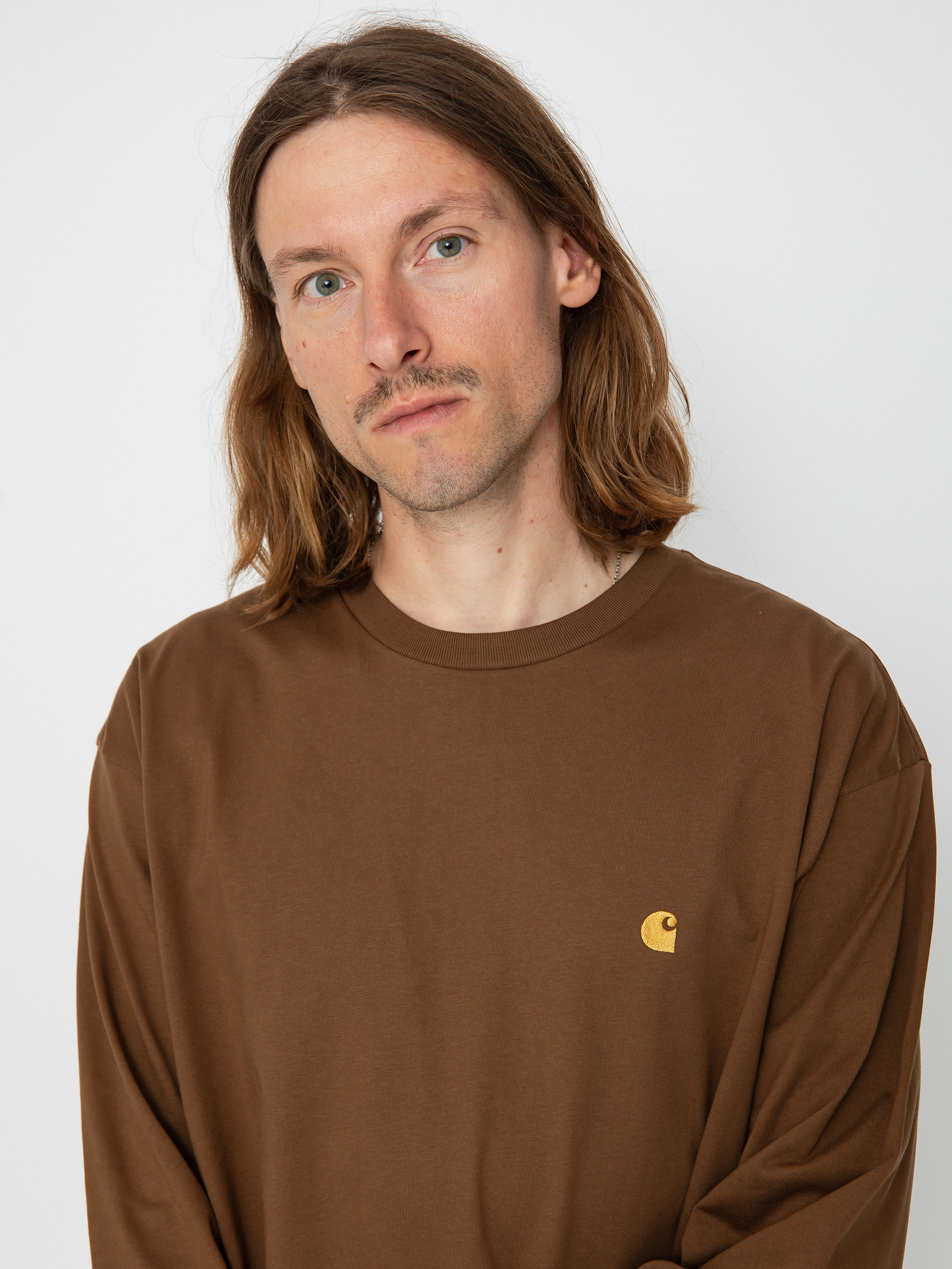 Carhartt WIP Chase Hosszú ujjú felső (tamarind/gold)