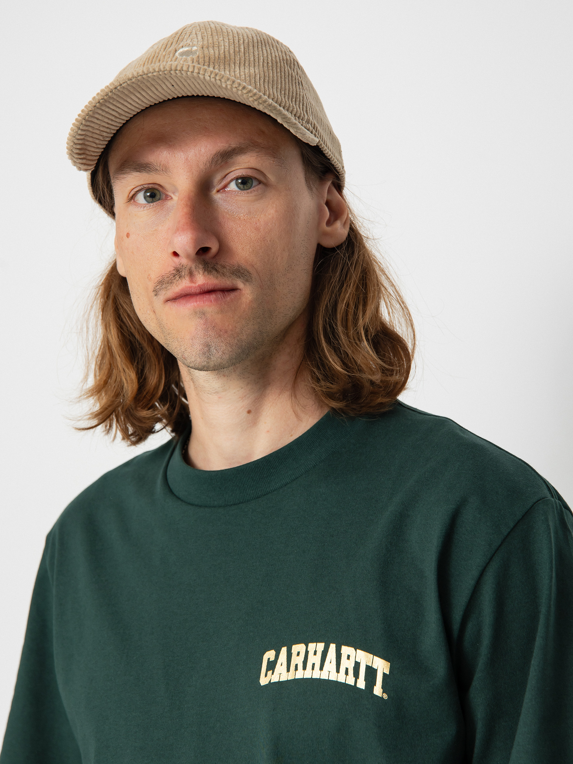 Carhartt WIP University Script póló (discovery green/gold)