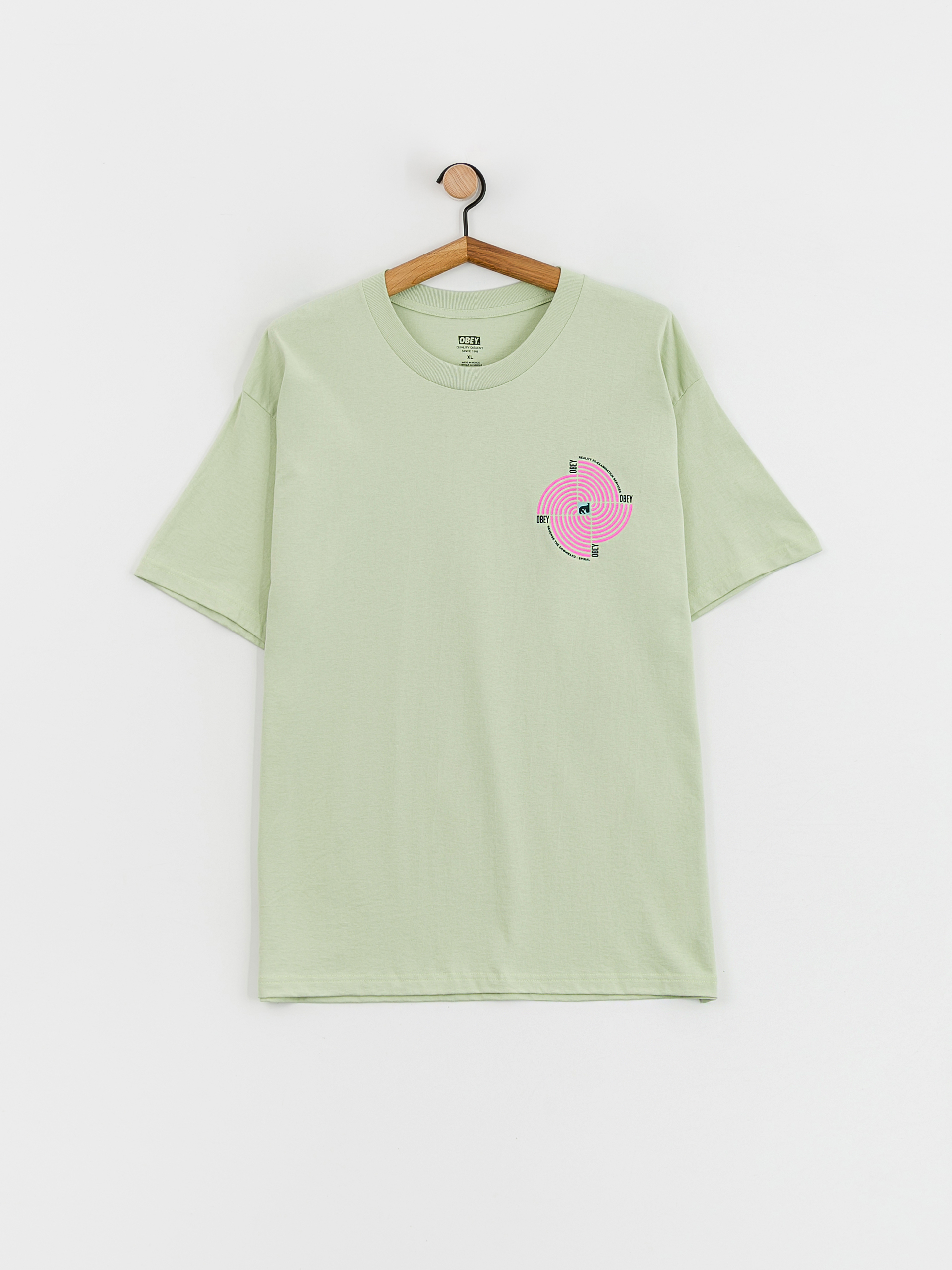 OBEY Downward Spiral póló (cucumber)