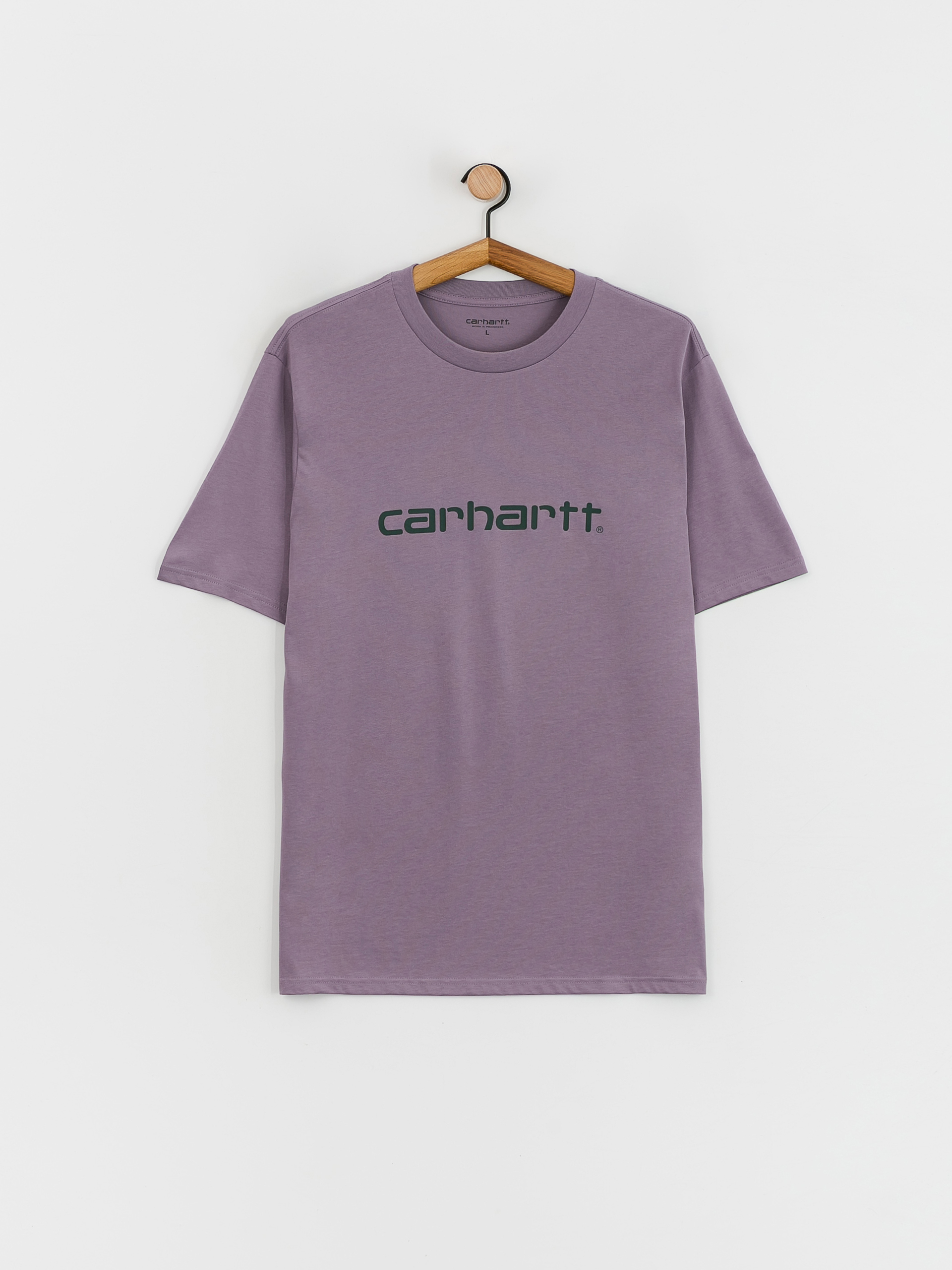 Carhartt WIP Script póló (glassy purple/discovery green)